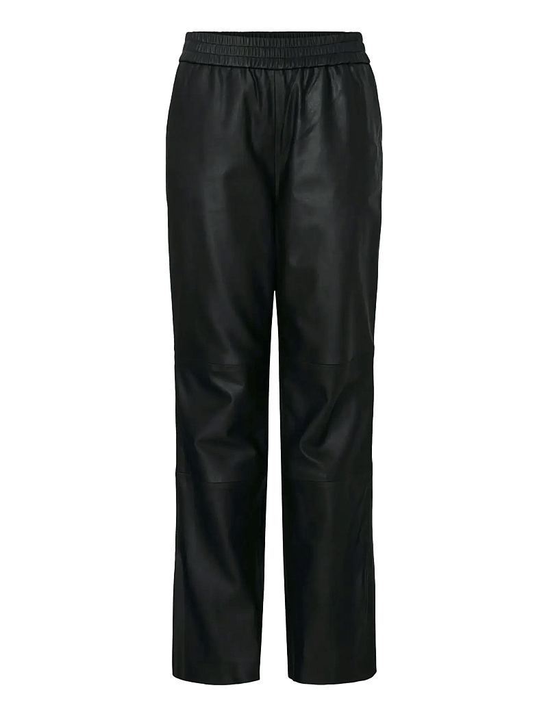 YAS - YASSOPHIE HW LEATHER PANTS NOOS - leather trousers - black - 1