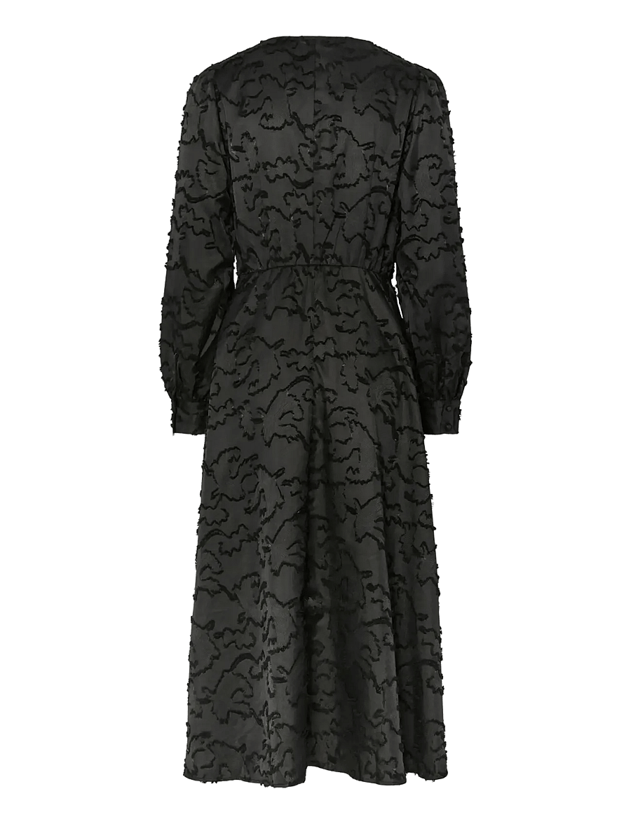 YAS - YASPIRANA LS MIDI DRESS - robes de cocktail - black - 1