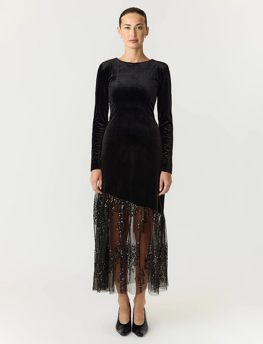 YAS - YASTERA LS LONG DRESS - aftonklänningar - black - 0