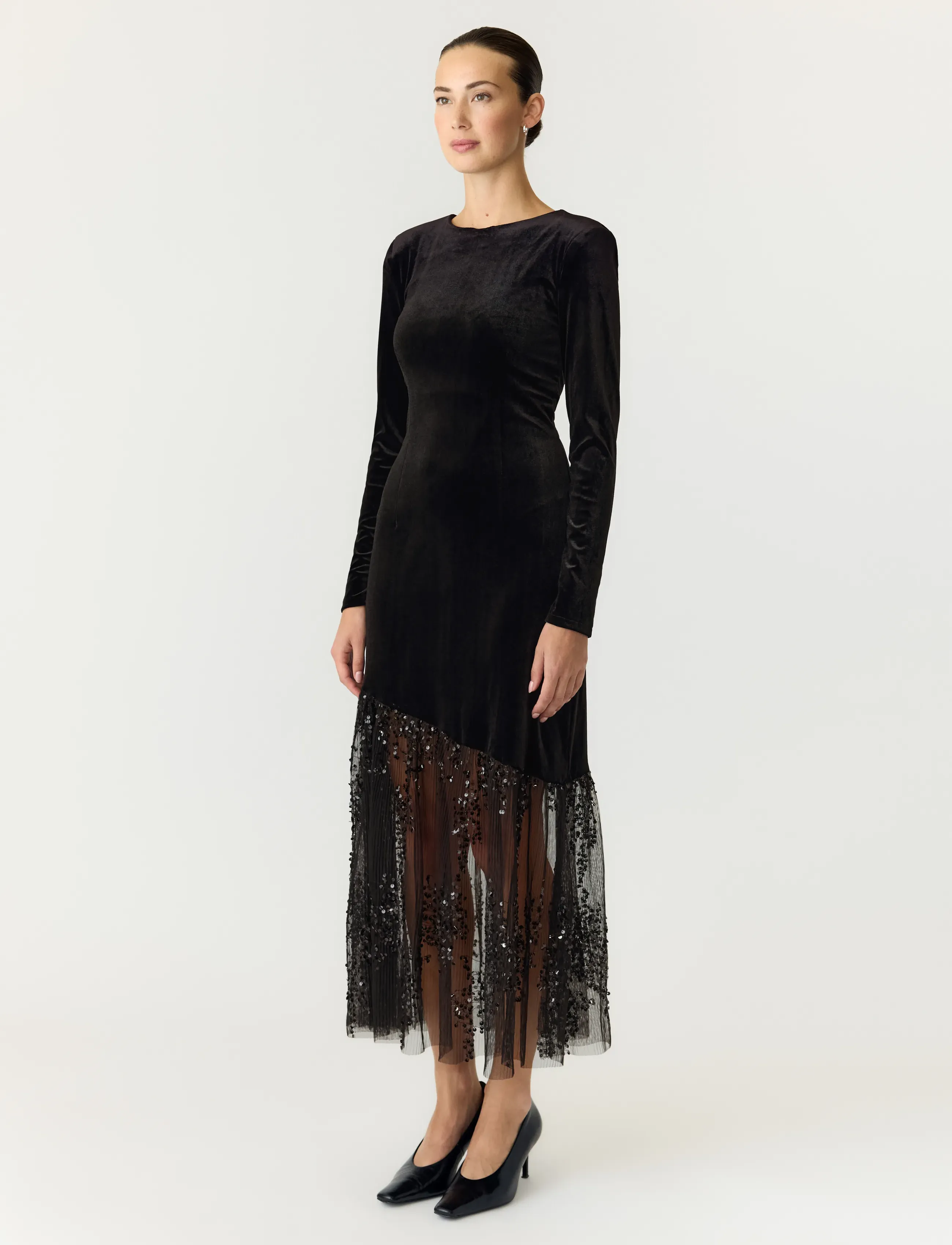 YAS - YASTERA LS LONG DRESS - aftonklänningar - black - 4