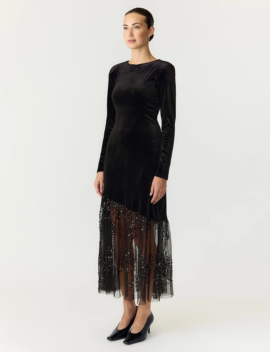 YAS - YASTERA LS LONG DRESS - aftonklänningar - black - 4