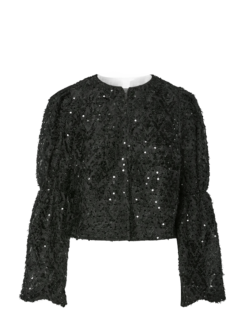 YAS - YASSERALA LS SHORT TOP - pikkade varrukatega pluusid - black - 0