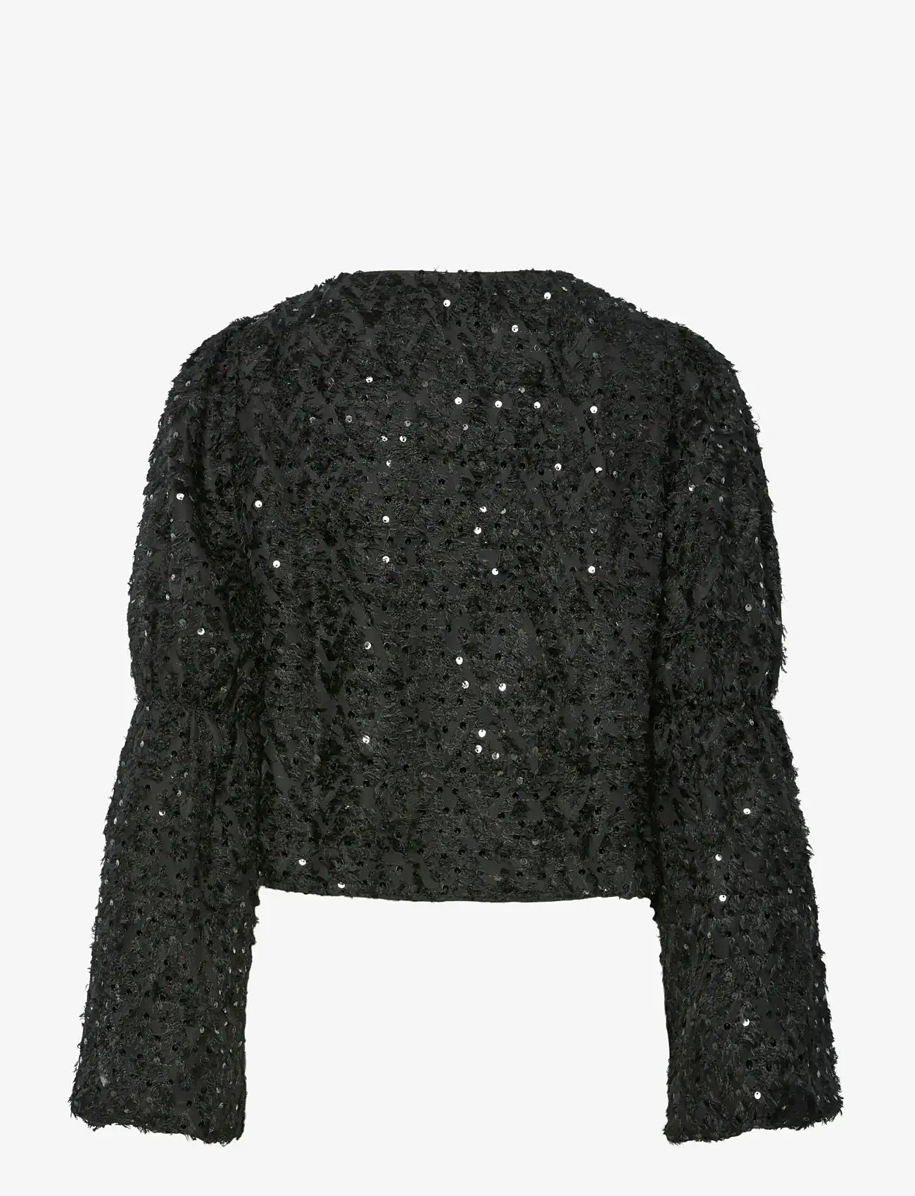 YAS - YASSERALA LS SHORT TOP - long sleeved blouses - black - 1