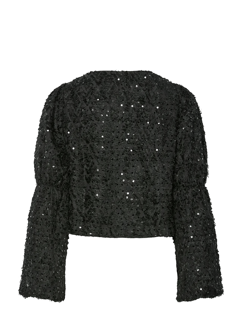 YAS - YASSERALA LS SHORT TOP - pikkade varrukatega pluusid - black - 1