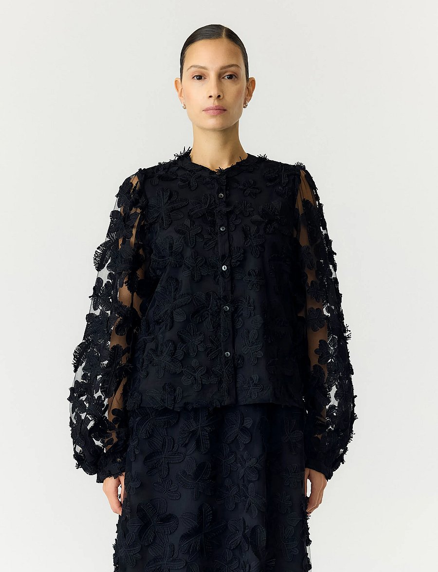 YAS - YASKARLY LS SHIRT NOOS - pikkade varrukatega pluusid - black - 0