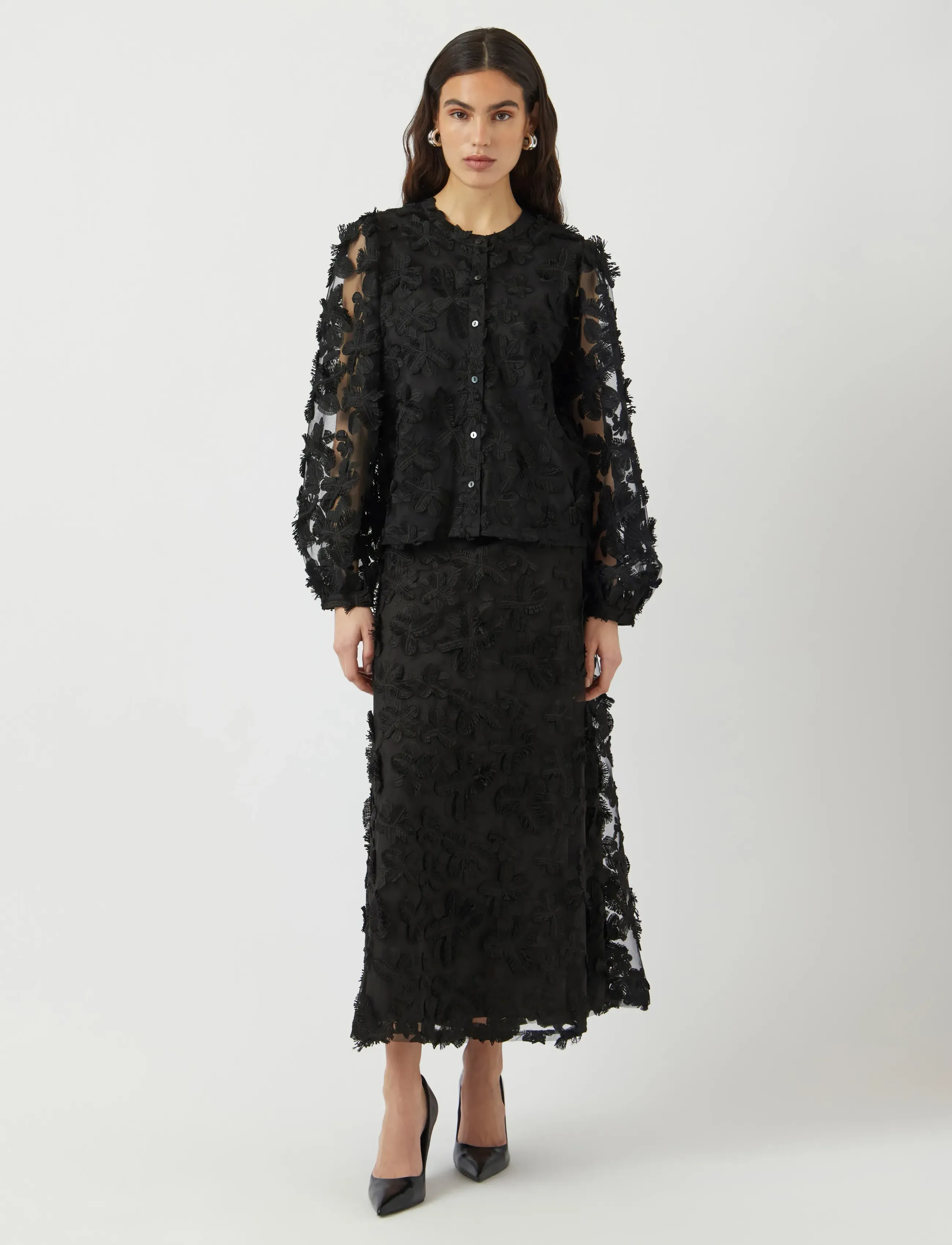 YAS - YASKARLY LS SHIRT - SHOW - pikkade varrukatega pluusid - black - 4