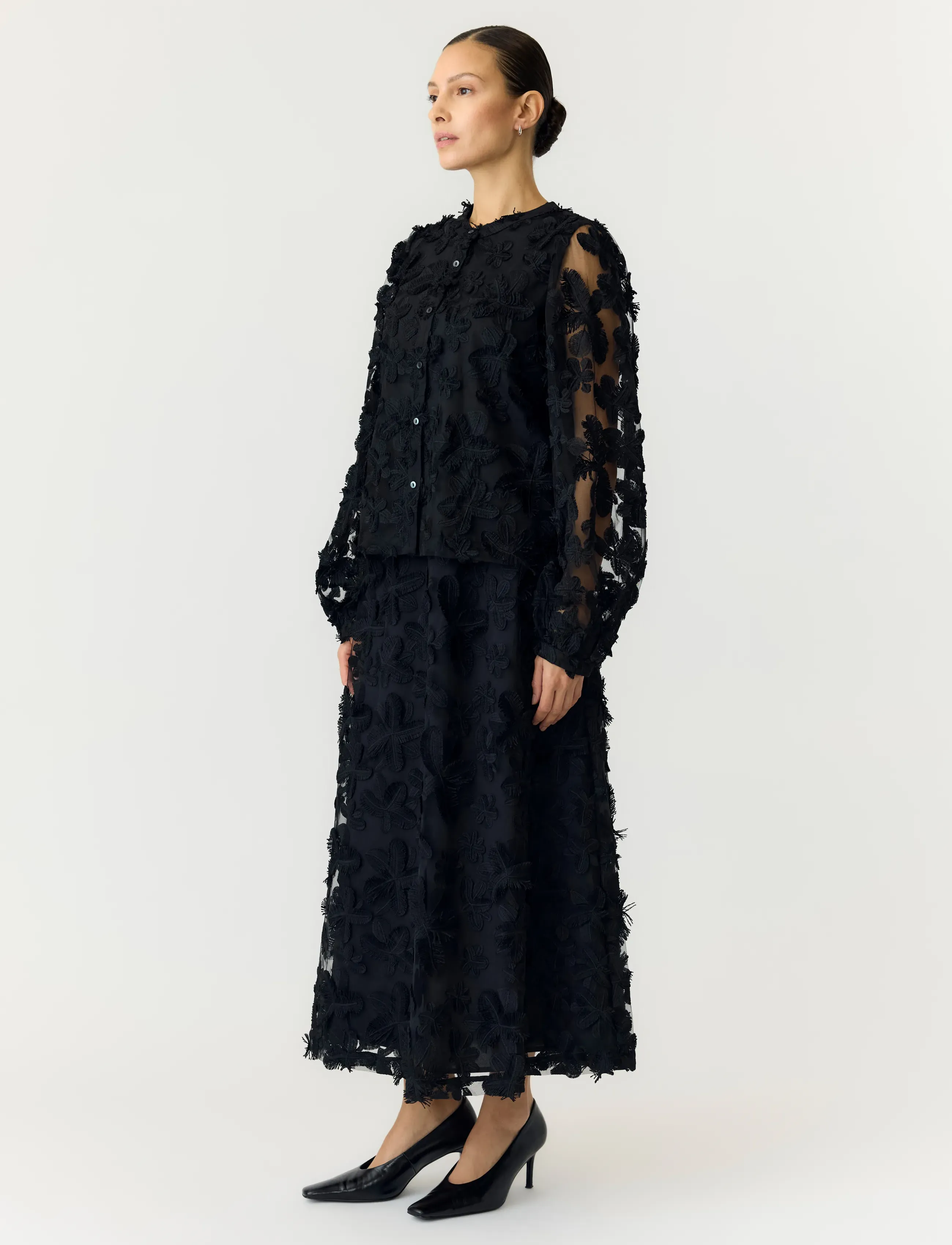 YAS - YASKARLY LS SHIRT NOOS - pikkade varrukatega pluusid - black - 4