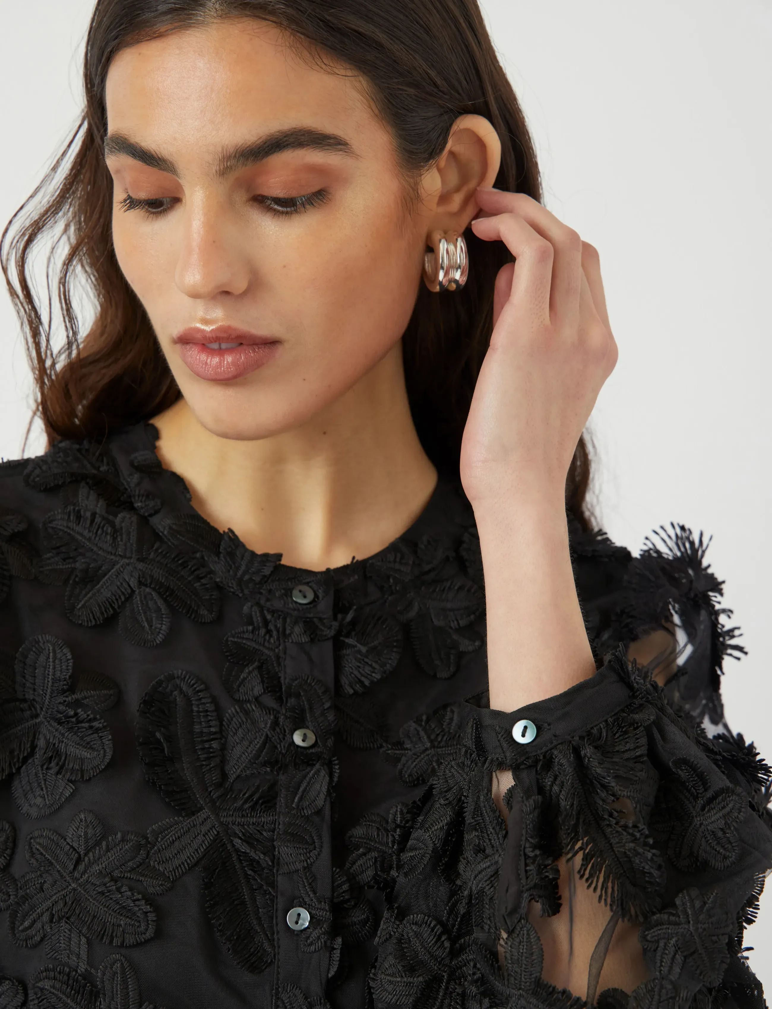 YAS - YASKARLY LS SHIRT - SHOW - pikkade varrukatega pluusid - black - 5