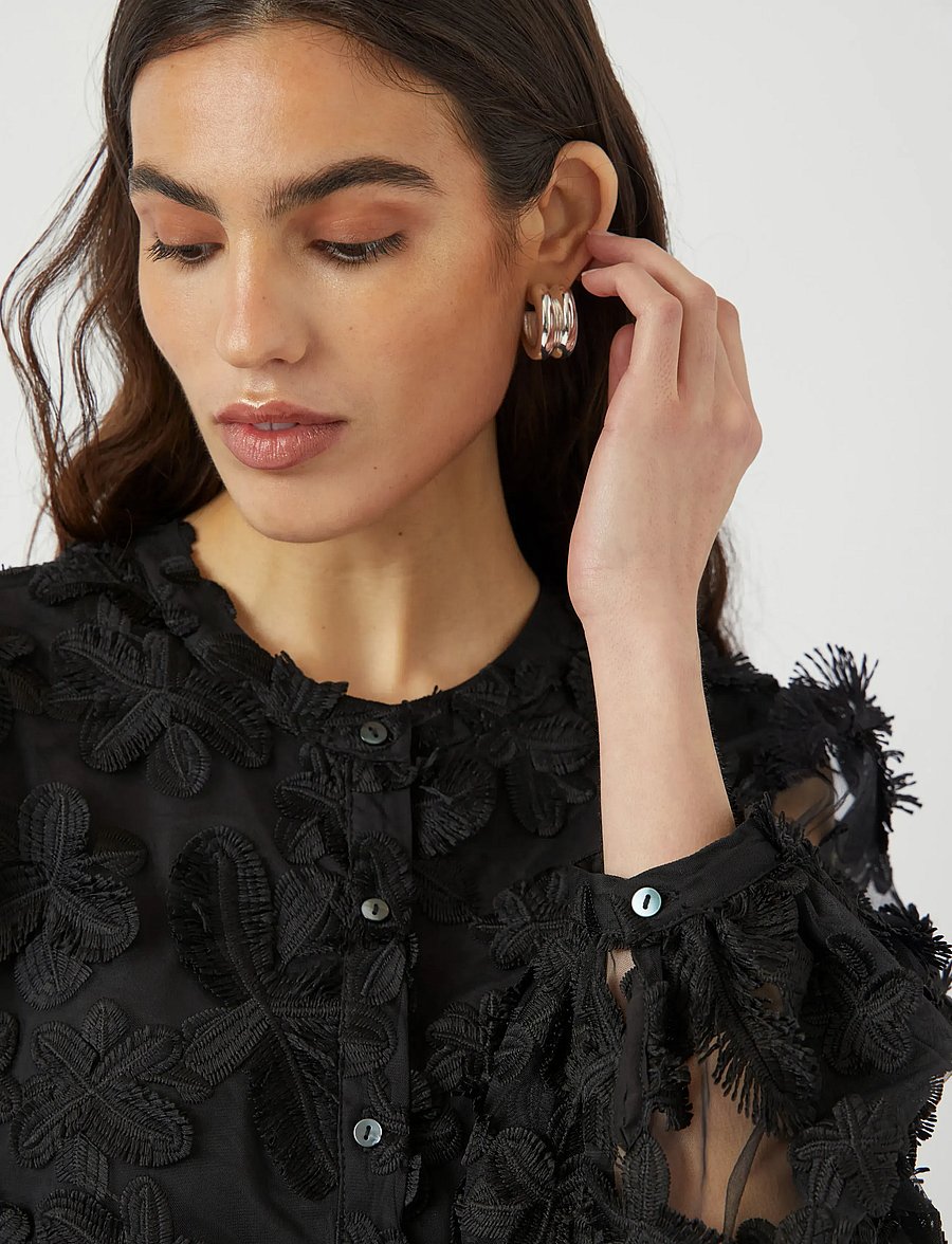YAS - YASKARLY LS SHIRT NOOS - langerma blússur - black - 5