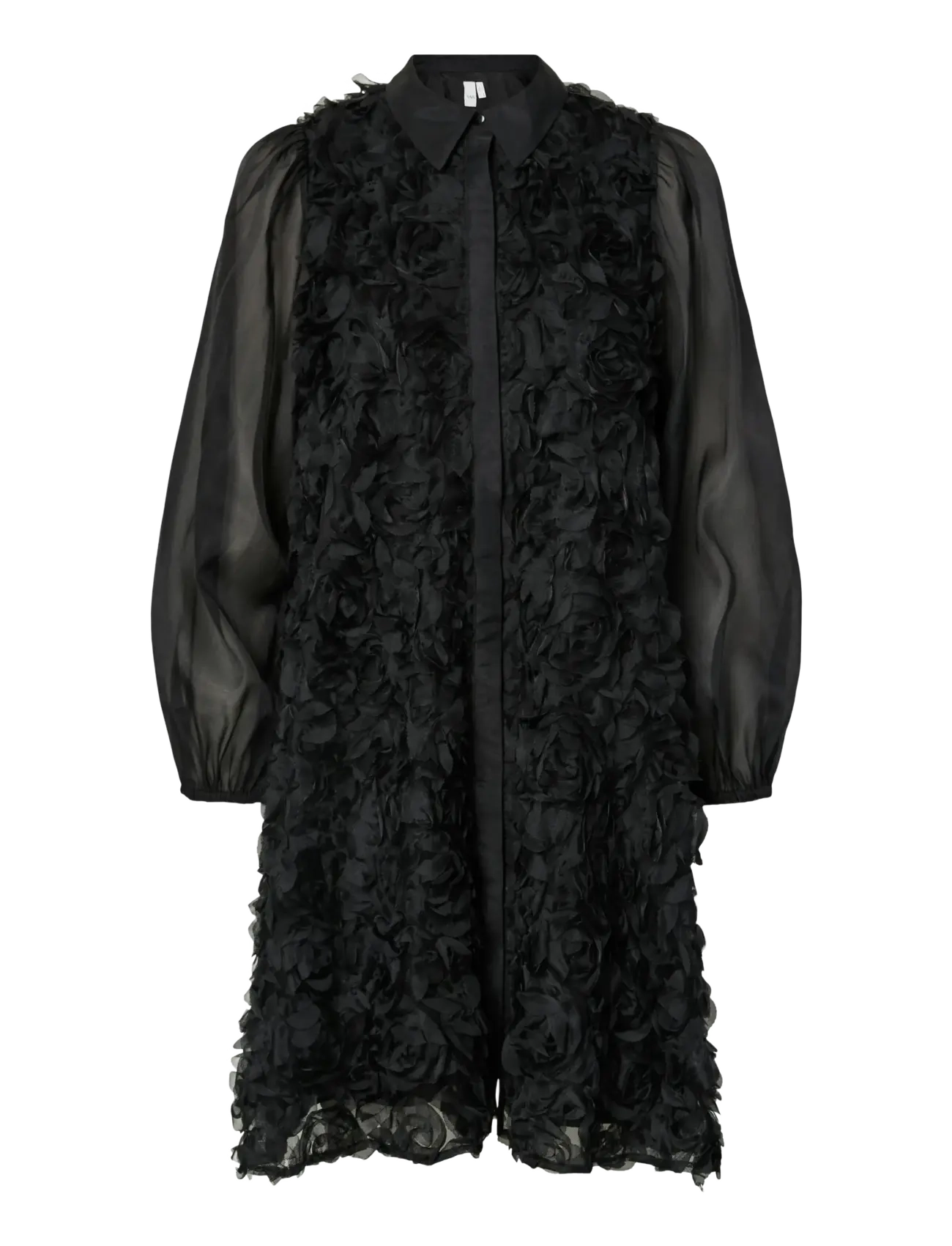 YAS Yasrosso Ls Shirt Dress, 36, Black, Kjoler > Kort Kjole, Dame