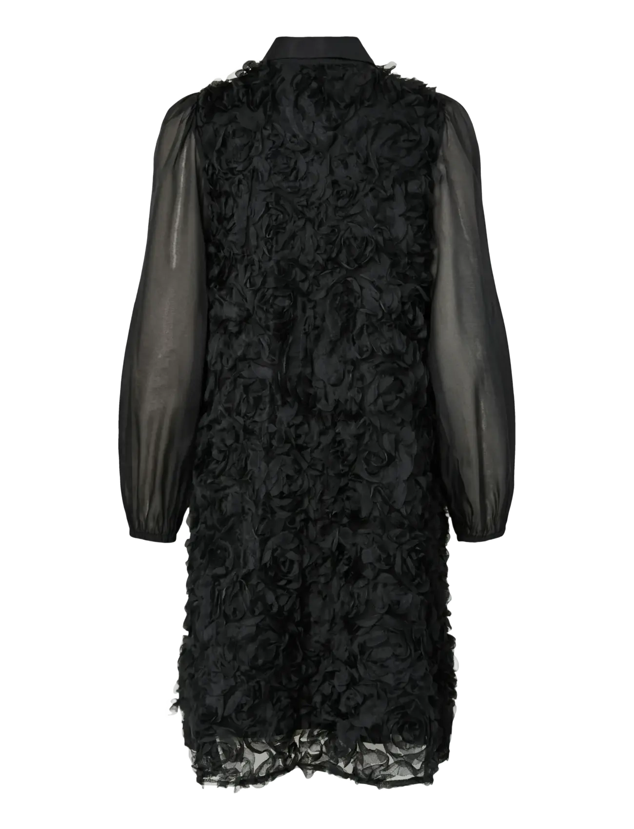 YAS - YASROSSO LS SHIRT DRESS - skjortekjoler - black - 1