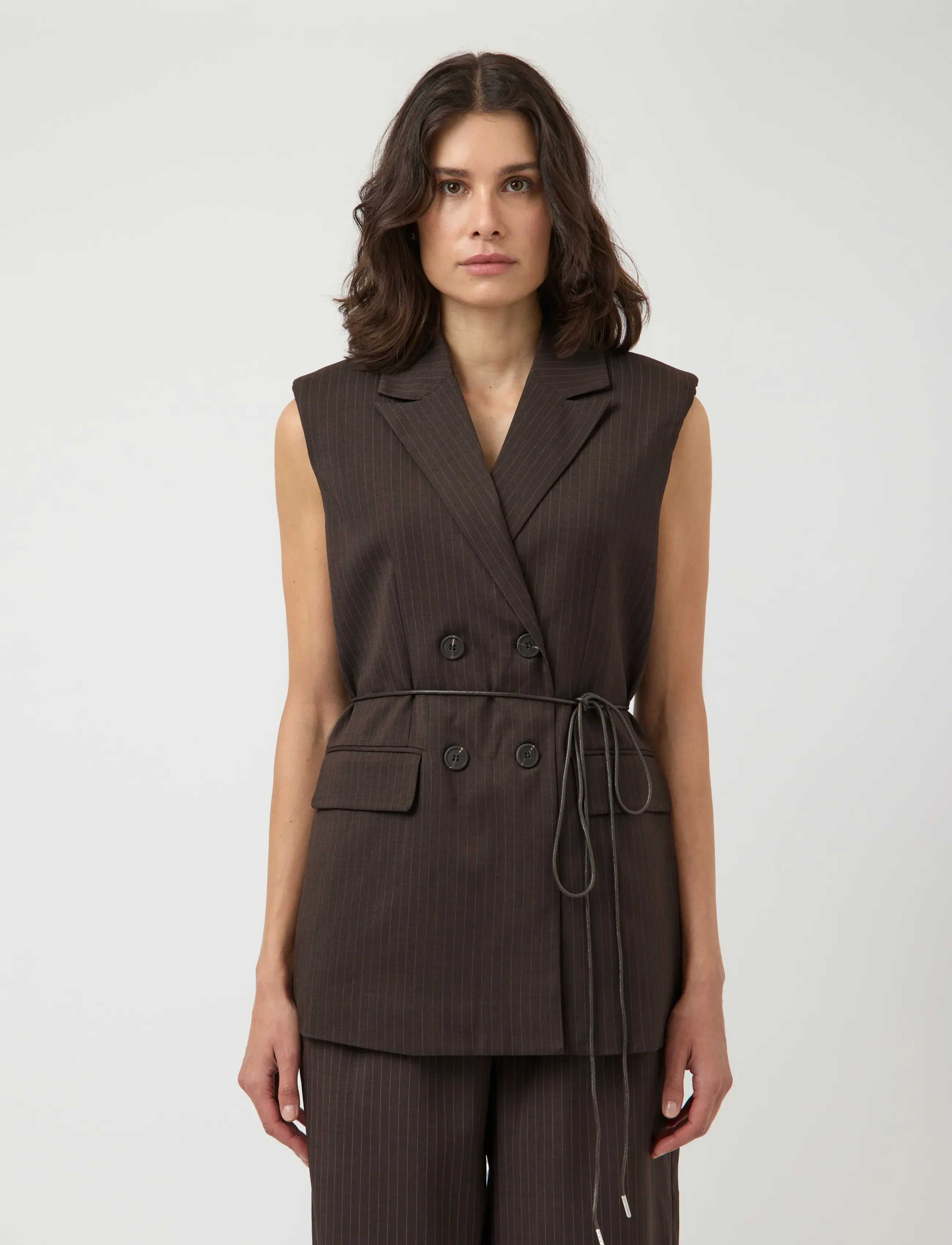 YAS Yasshimma Waistcoat, 34, Brown, Blazere > Blazere Uden Ærmer, Dame