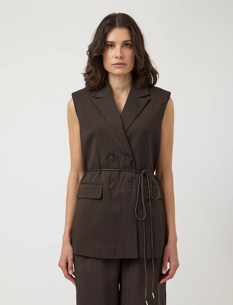 YAS - YASSHIMMA WAISTCOAT - westen - chocolate brown - 0