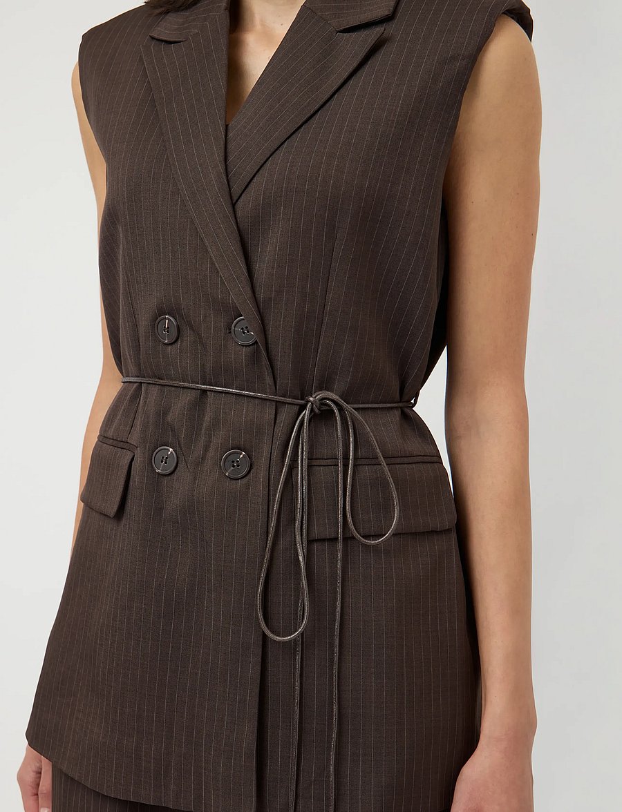 YAS - YASSHIMMA WAISTCOAT - kostymvästar - chocolate brown - 5