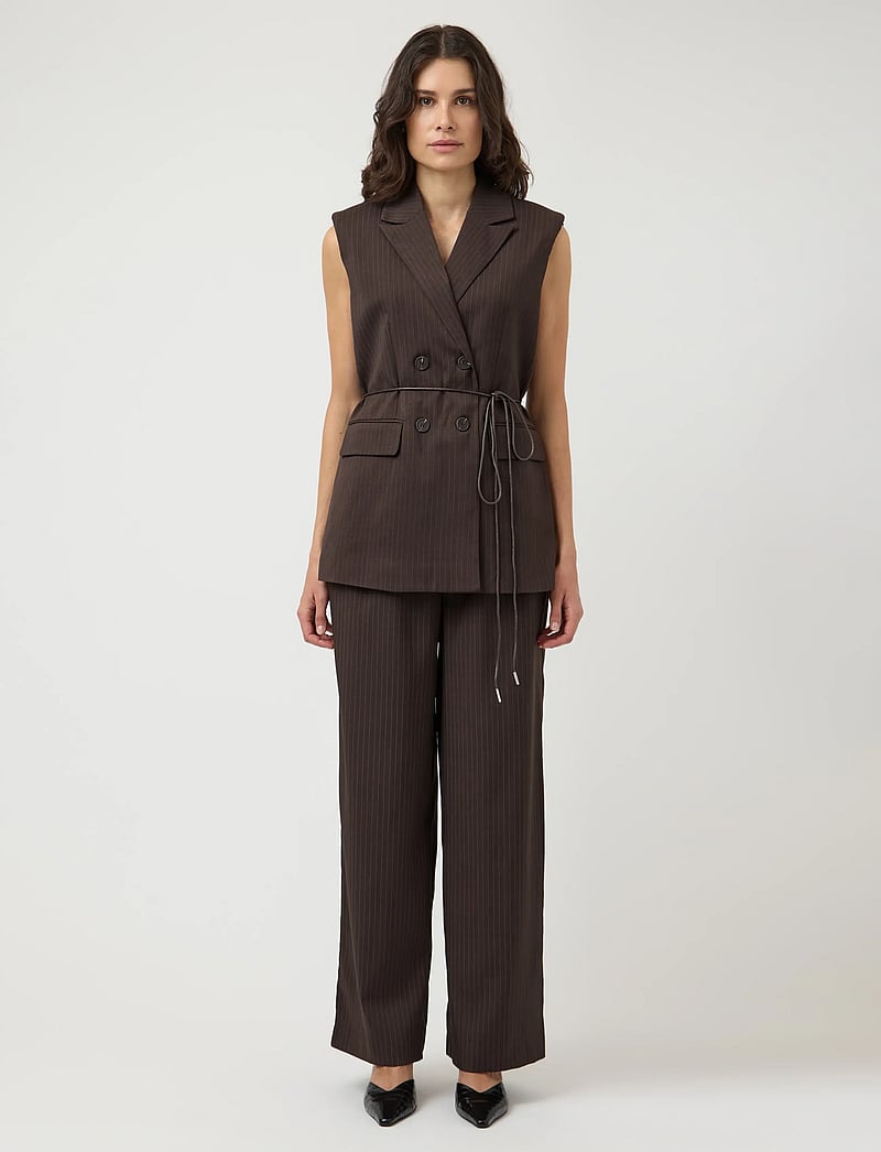 YAS - YASSHIMMA HMW PANT - bukser med brede ben - chocolate brown - 3