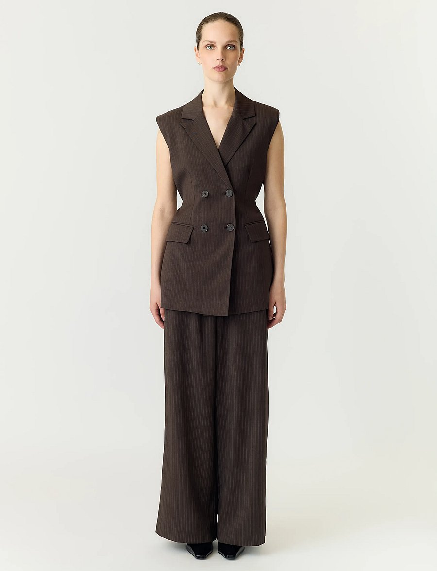 YAS - YASSHIMMA HMW PANT NOOS - laia säärega püksid - chocolate brown - 3