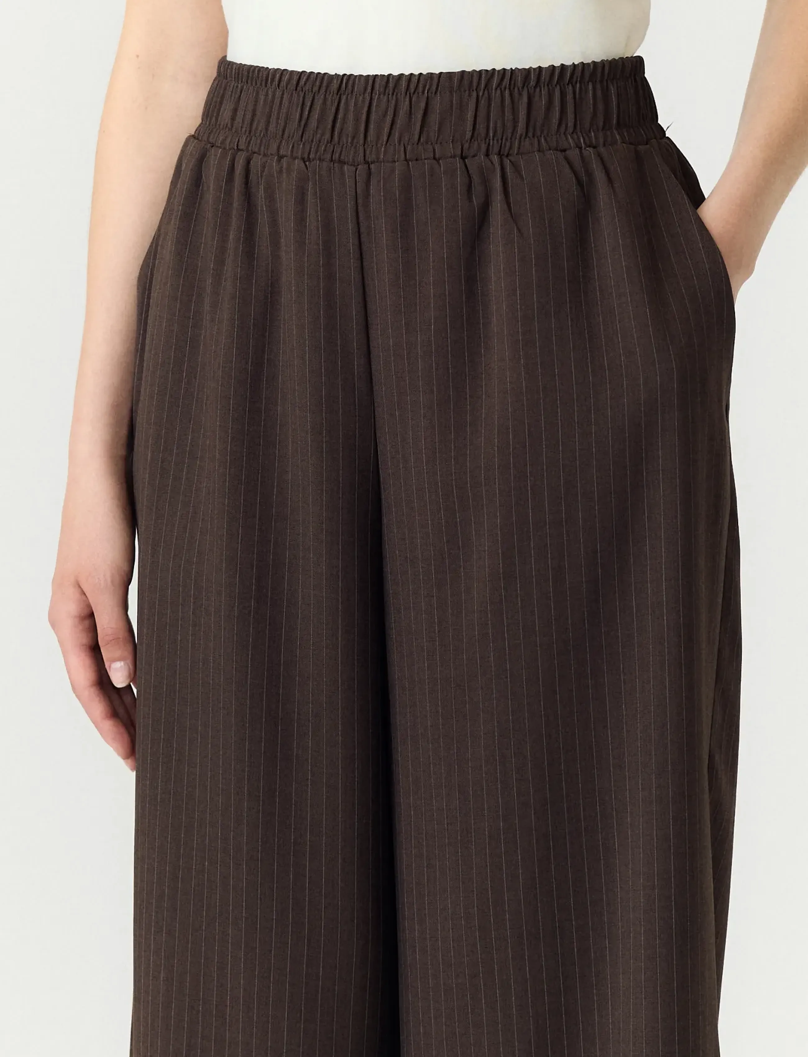 YAS - YASSHIMMA HMW PANT NOOS - laia säärega püksid - chocolate brown - 4