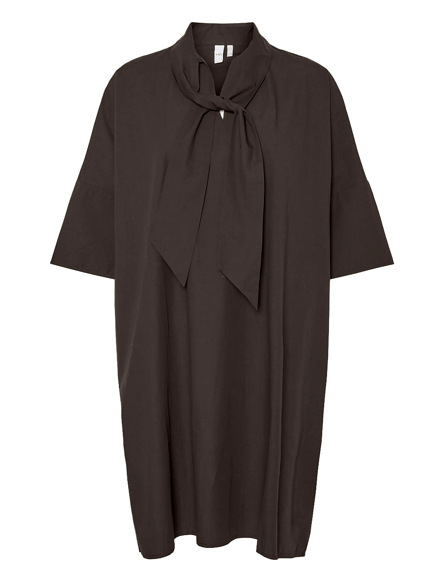YAS - YASKAREN 3/4 DRESS S. - coffee bean - 0
