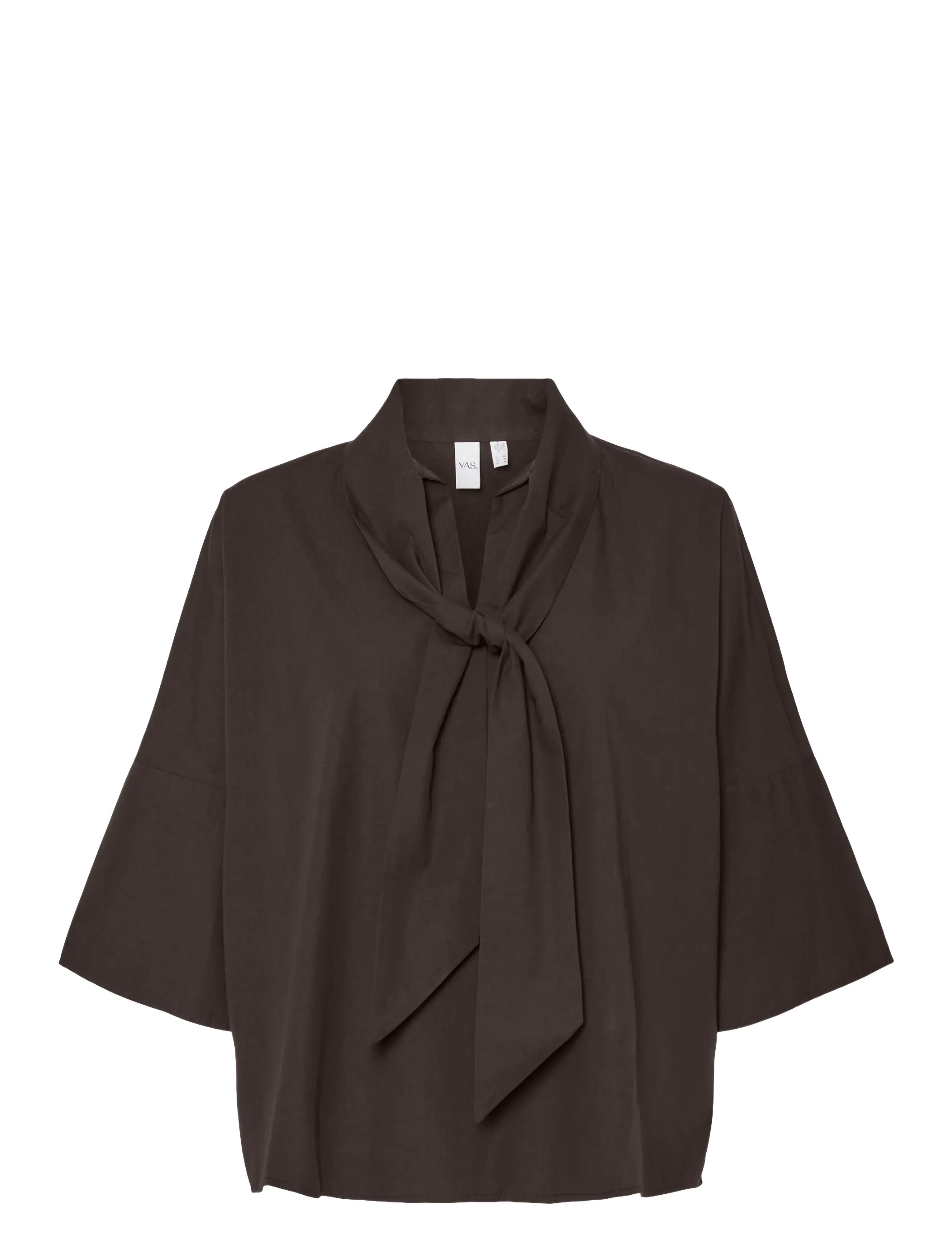 YAS YASKAREN 3/4 TOP S. - Kläder - COFFEE BEAN / brown