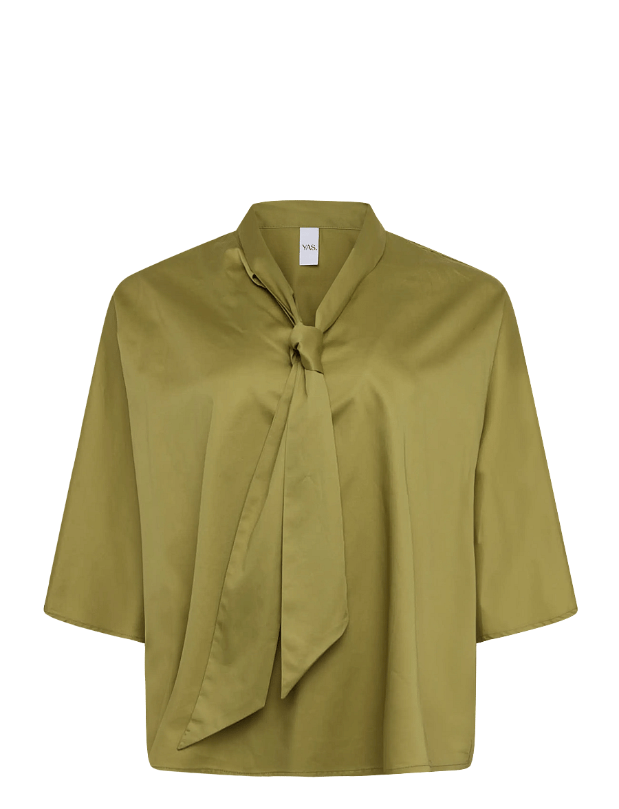 YAS - YASKAREN 3/4 TOP S. - kurzärmelige blusen - moss - 0