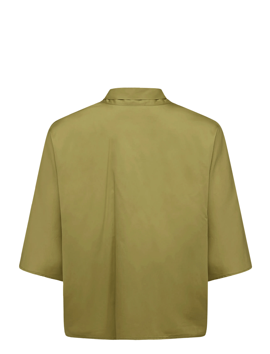 YAS - YASKAREN 3/4 TOP S. - kurzärmelige blusen - moss - 1