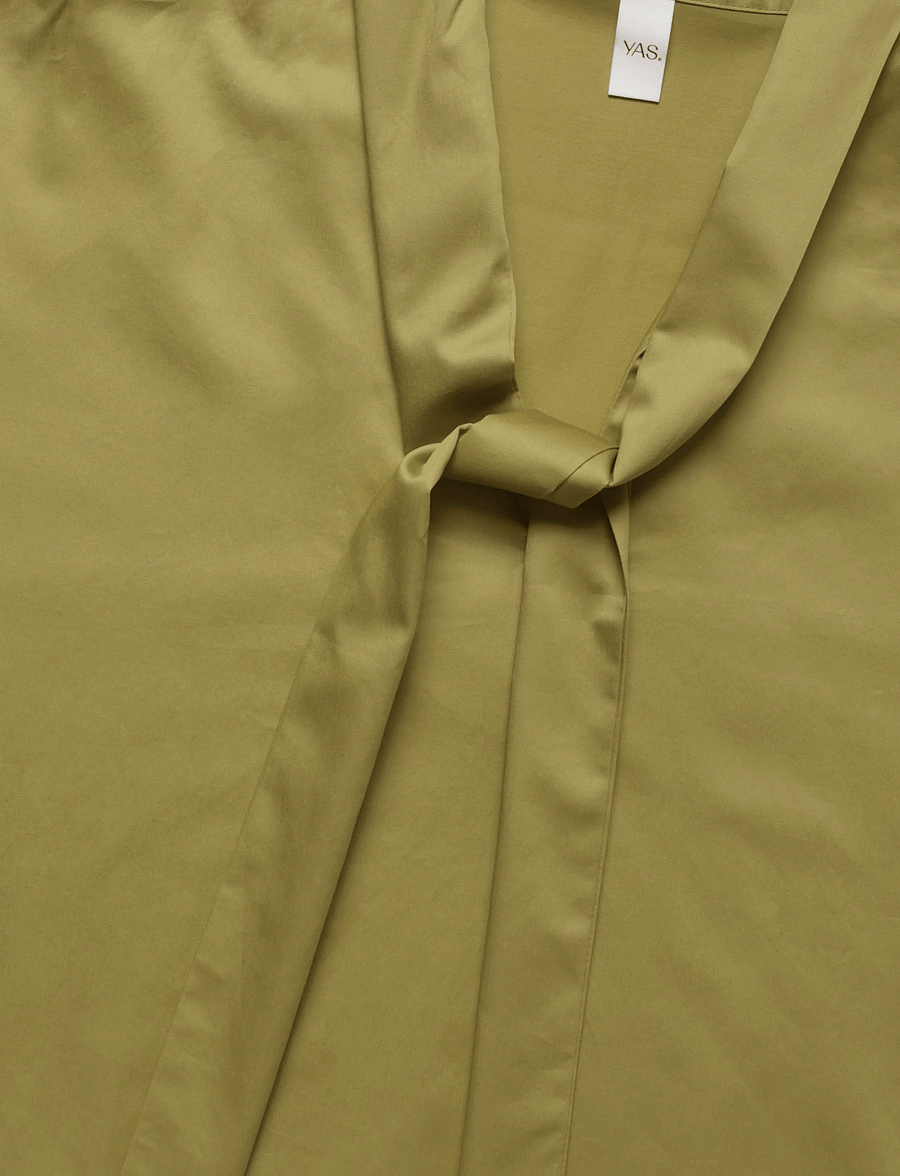 YAS - YASKAREN 3/4 TOP S. - kurzärmelige blusen - moss - 2