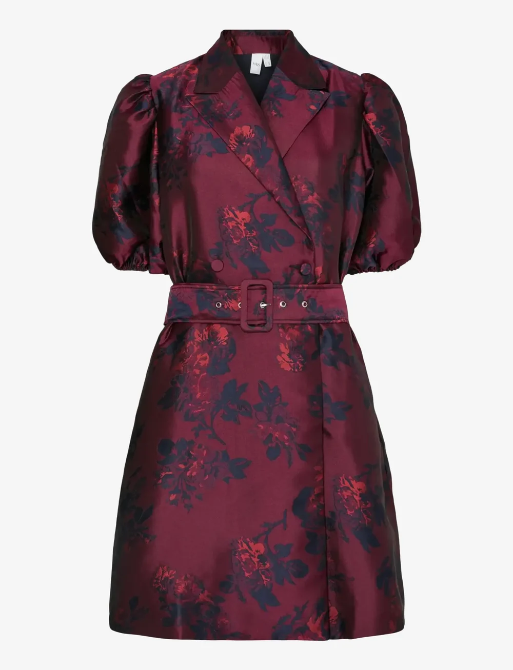 YAS - YASANKI 2/4 WRAP DRESS - omlottklänningar - port royale - 0