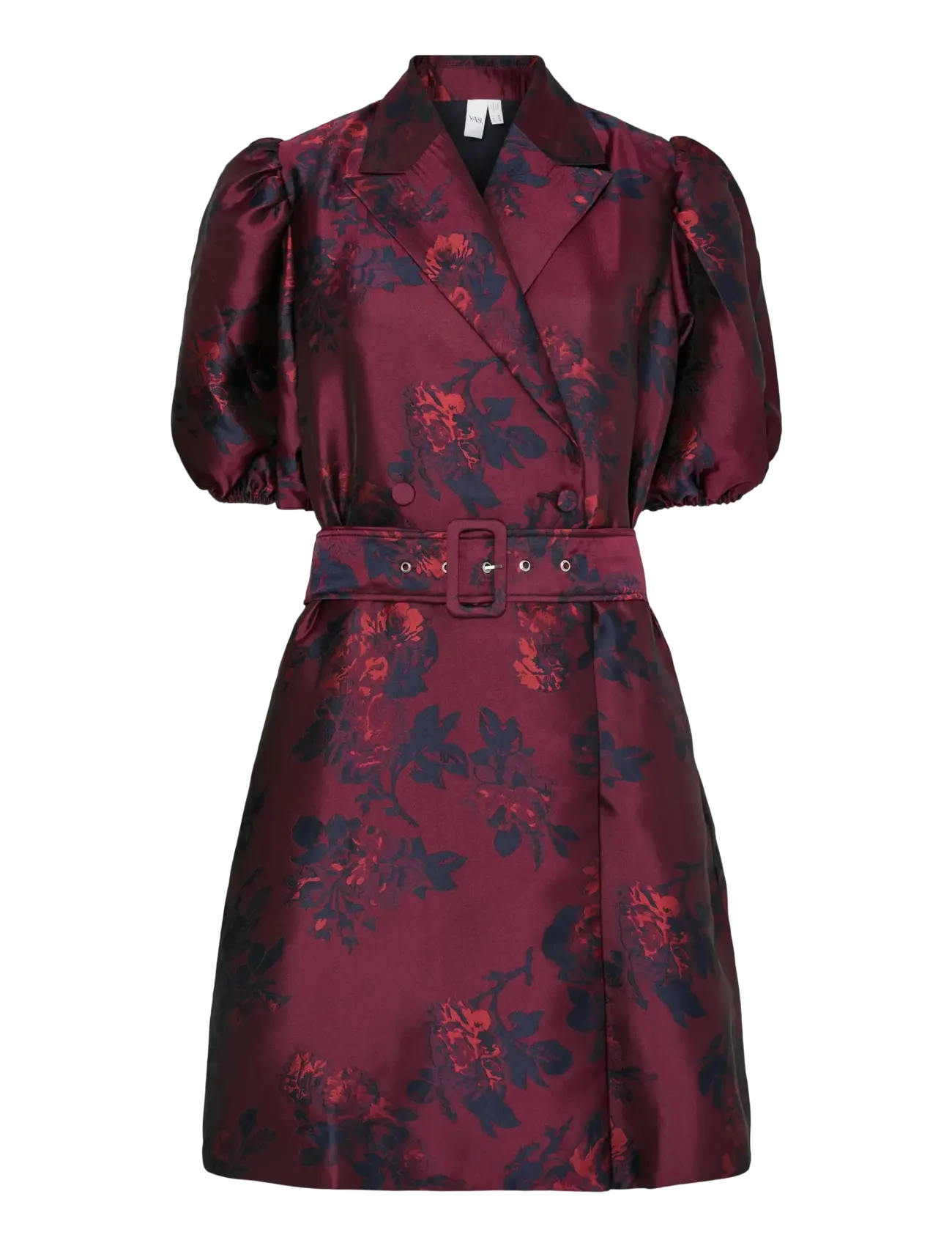 YAS YASANKI 2/4 WRAP DRESS - Kjoler - PORT ROYALE / burgundy