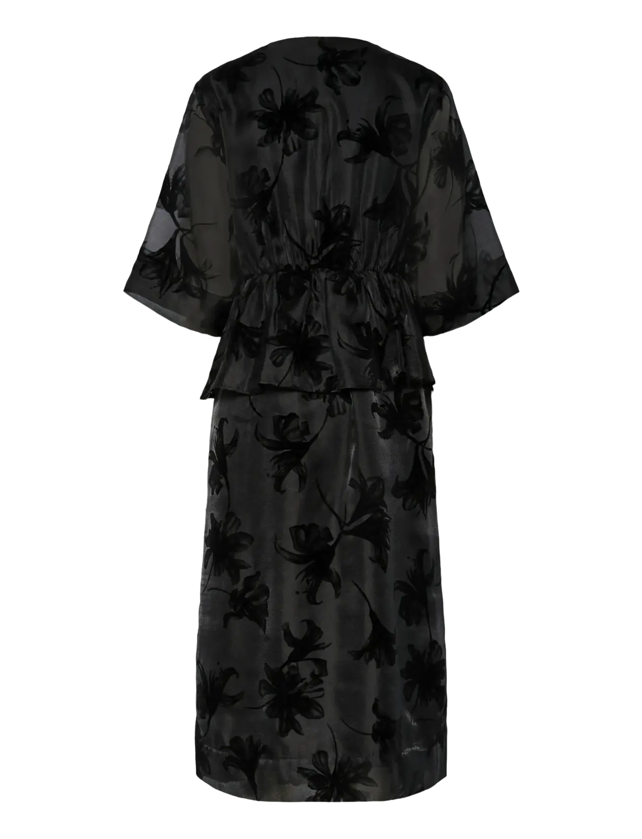 YAS - YASLINGU 3/4 MIDI DRESS - party dresses - black - 1