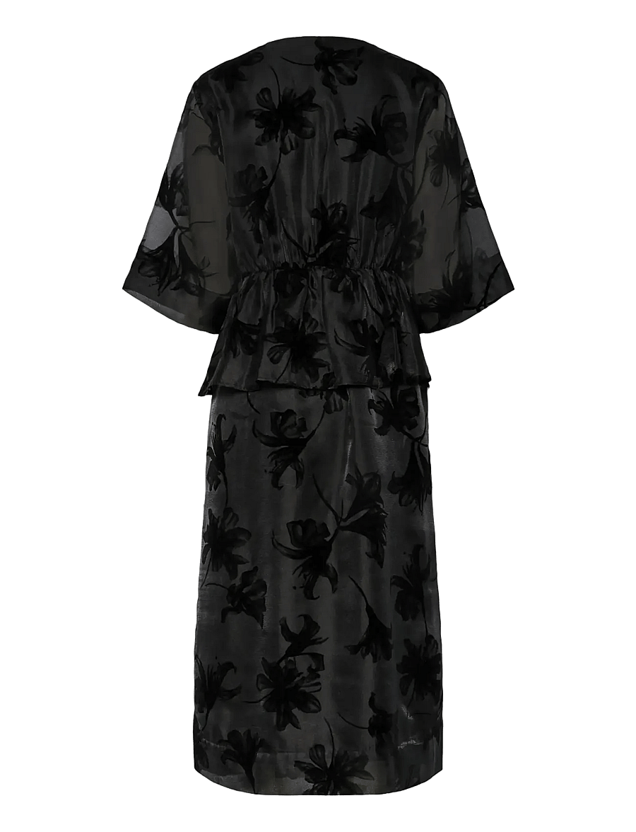 YAS - YASLINGU 3/4 MIDI DRESS - partykleider - black - 1