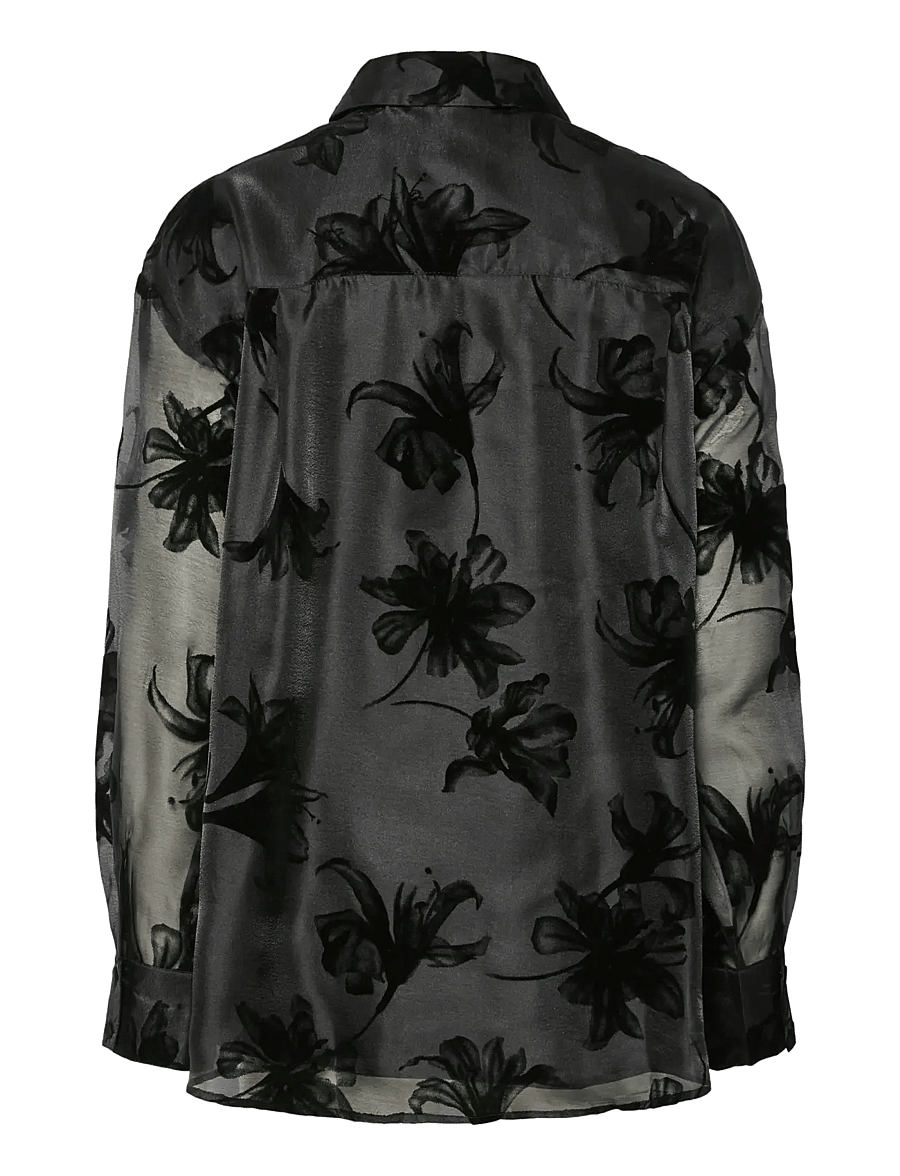 YAS - YASLINGU LS SHIRT - long-sleeved shirts - black - 1