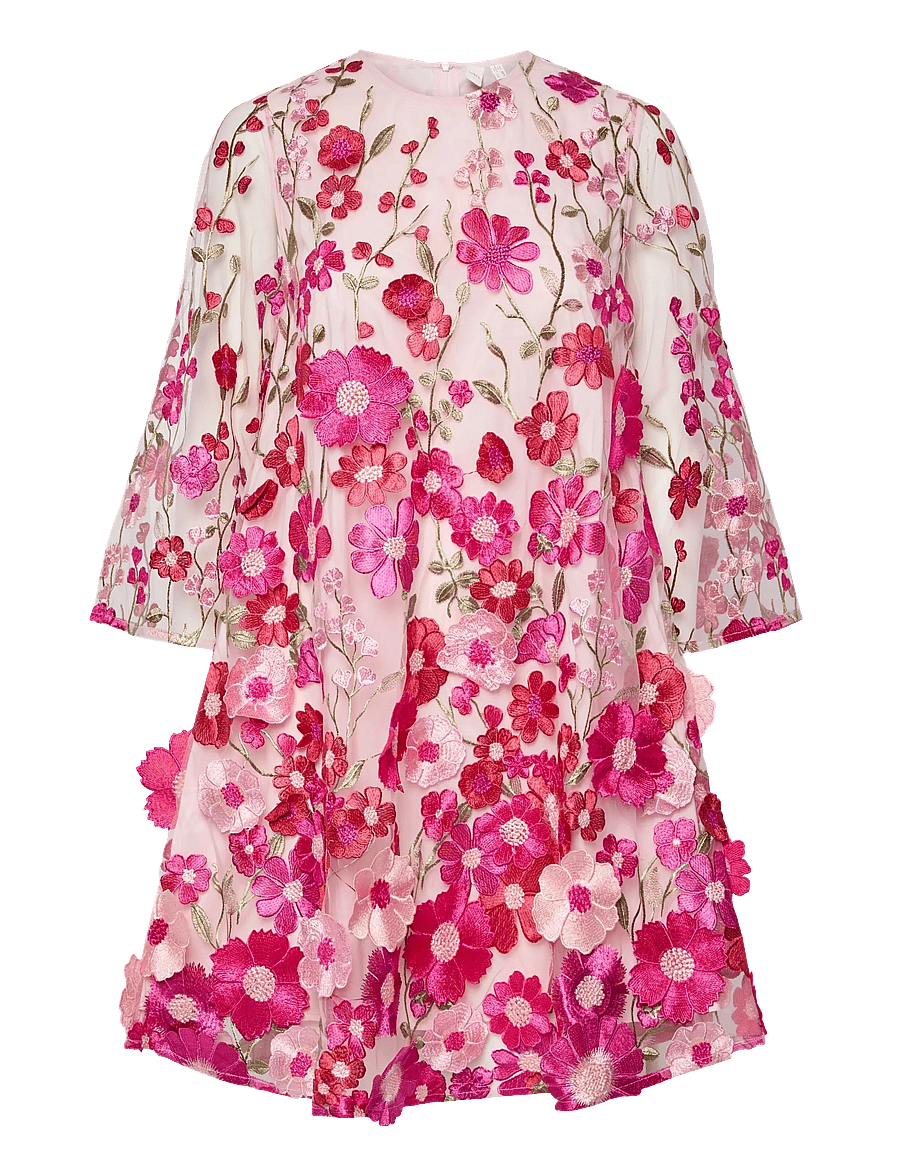 YAS - YASFLOWERING 3/4 DRESS - D2D - minikleidid - fuchsia purple - 1