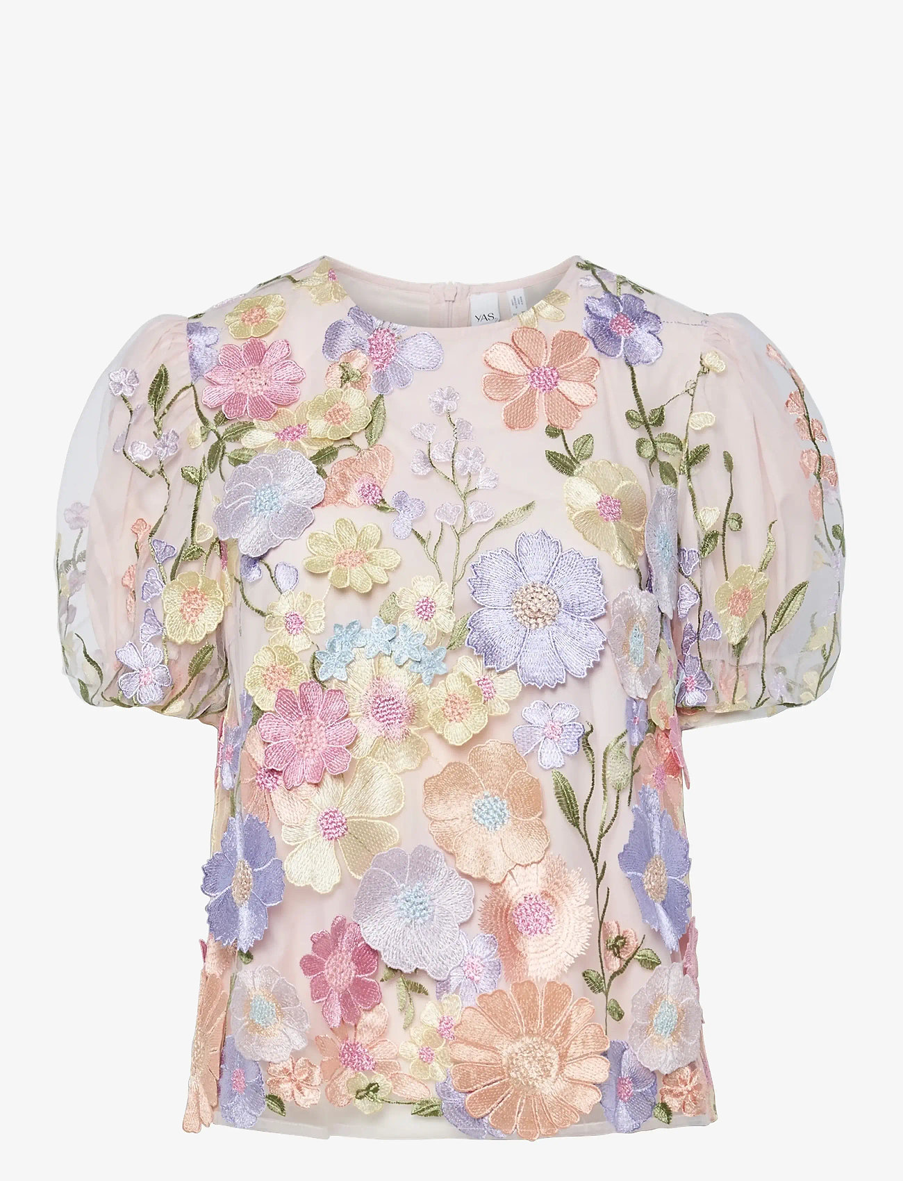 YAS - YASFLOWERING SS TOP - D2D - short-sleeved blouses - lavendula - 1