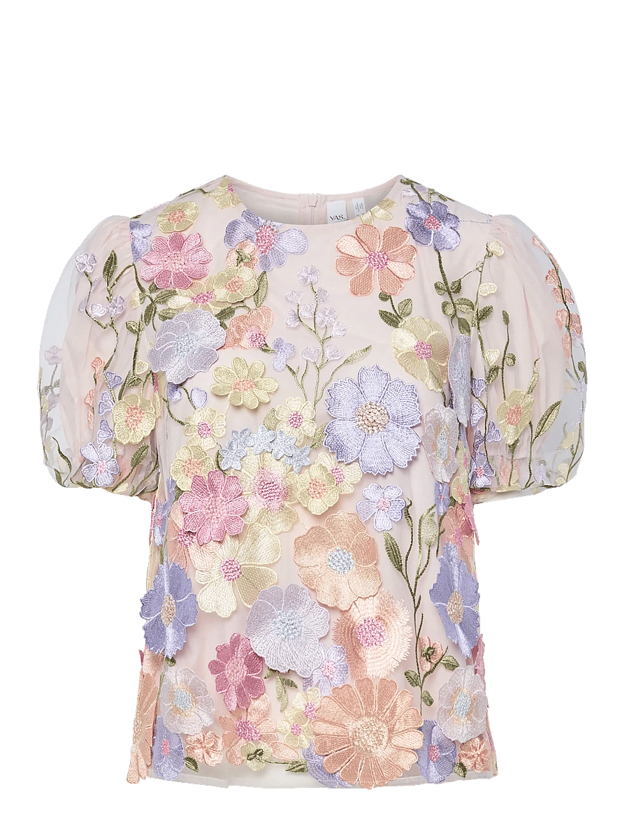 YAS - YASFLOWERING SS TOP - D2D - kortærmede bluser - lavendula - 1