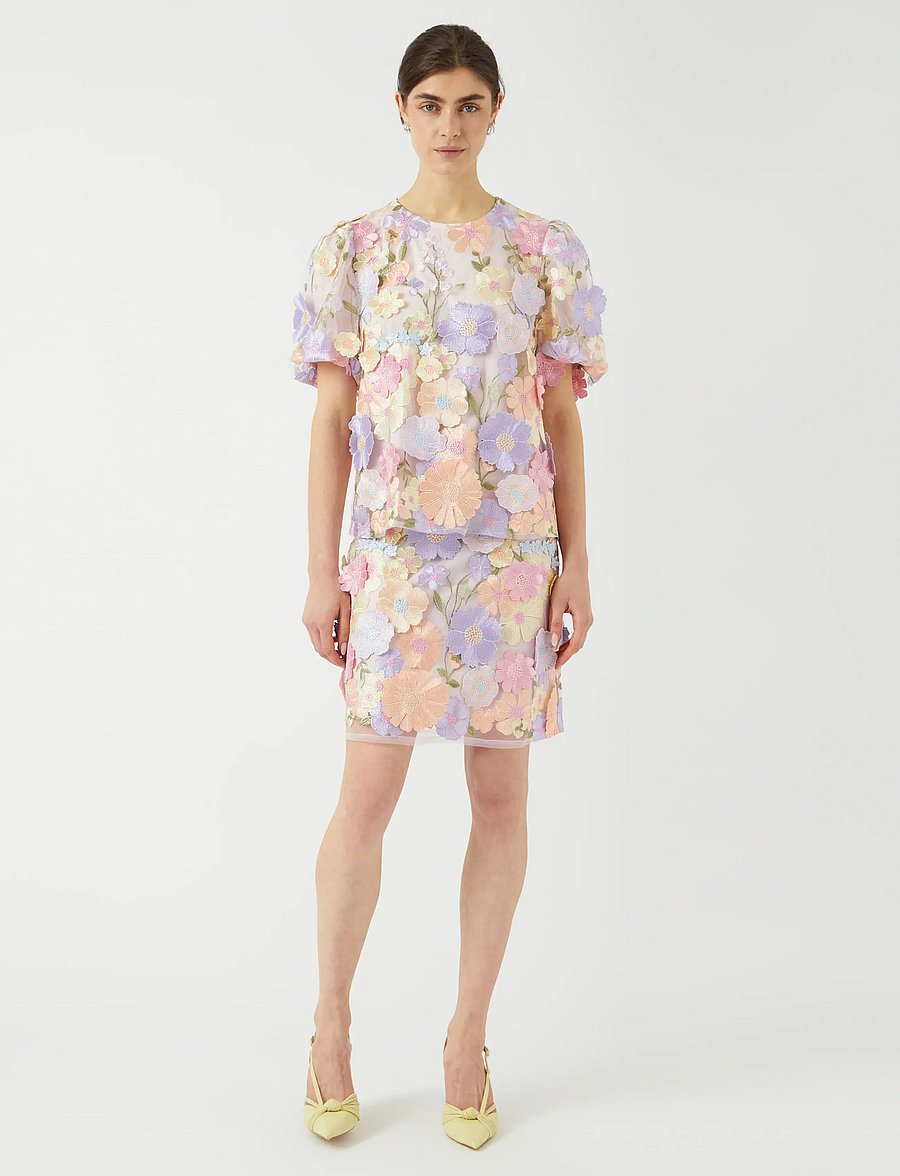 YAS - YASFLOWERING SS TOP - D2D - kortærmede bluser - lavendula - 4
