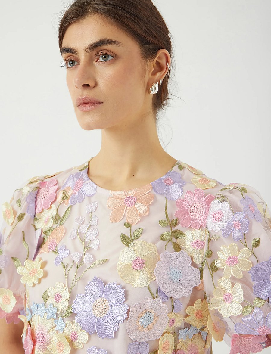 YAS - YASFLOWERING SS TOP - D2D - kortærmede bluser - lavendula - 5