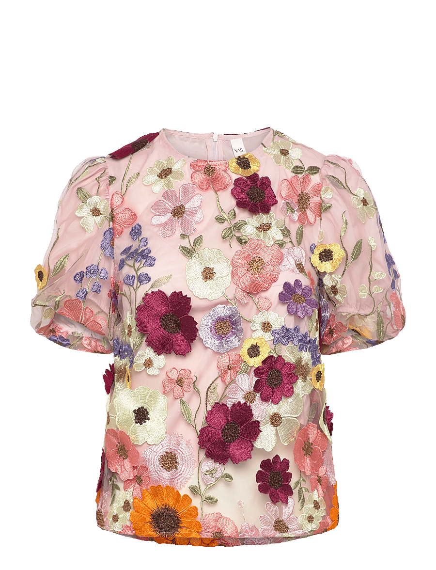 YAS - YASFLOWERING SS TOP - D2D - blouses à manches courtes - pink lavender - 0