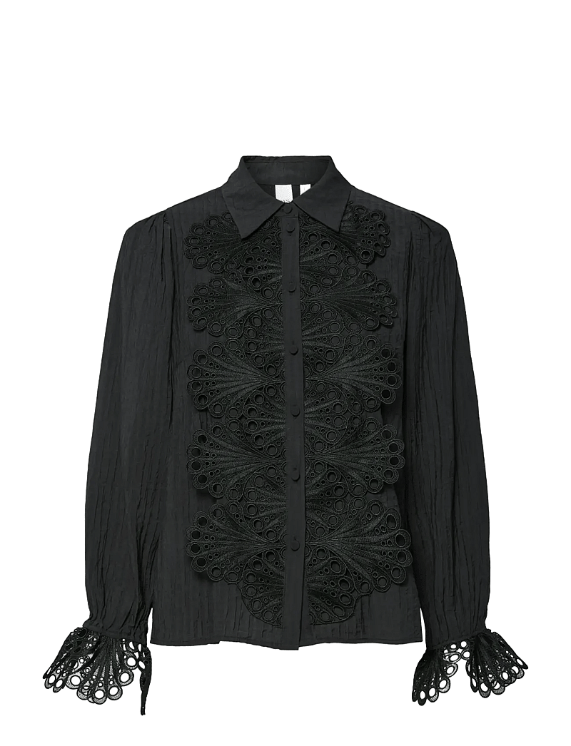 YAS - YASANISA LS SHIRT - langærmede skjorter - black - 0