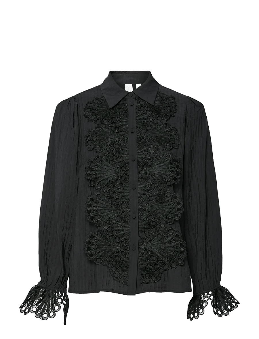 YAS - YASANISA LS SHIRT - langärmlige hemden - black - 0