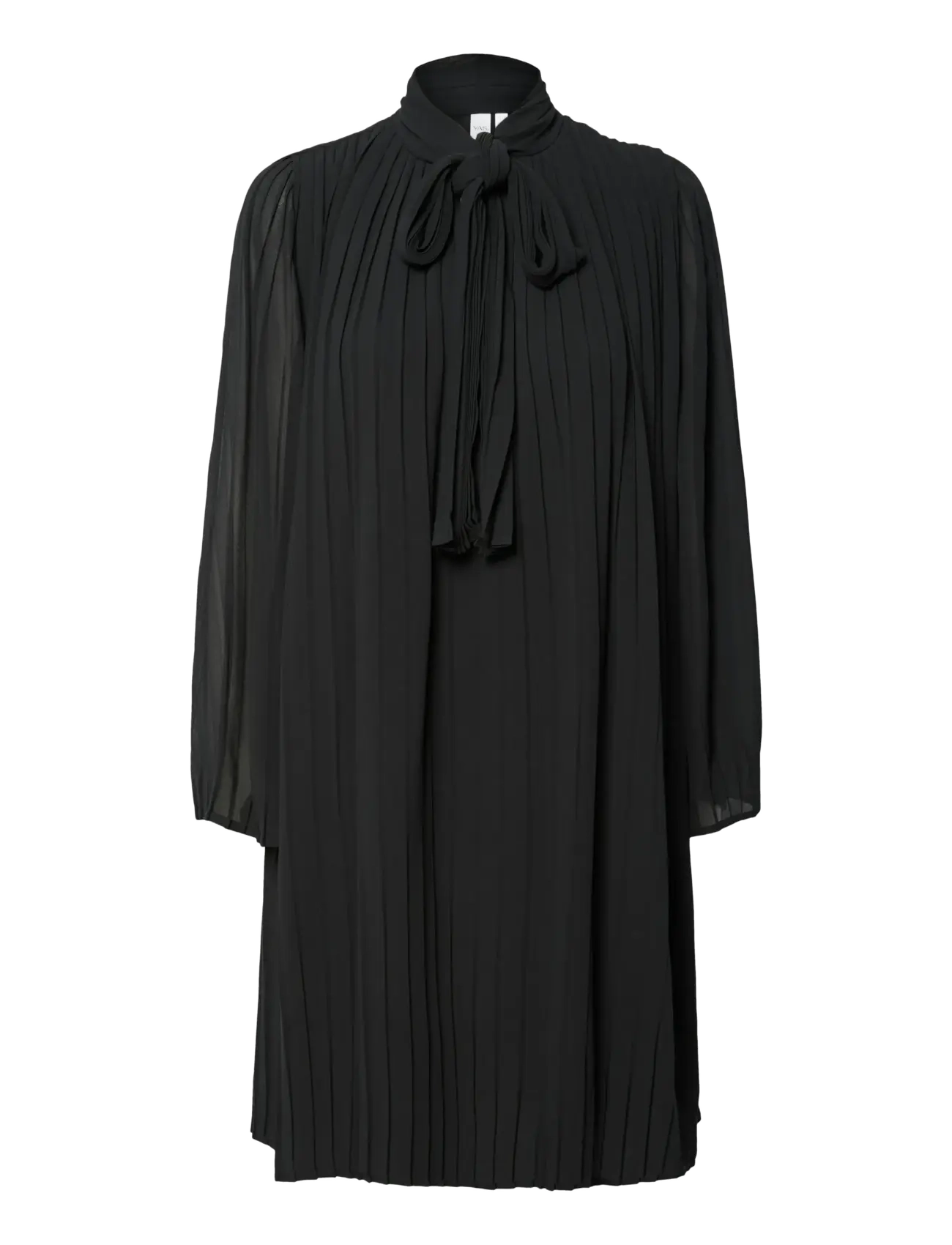 YAS rama 7/8 Tie Neck Dress S., 38, Dresses, Schwarz - Short Dress, Frauen