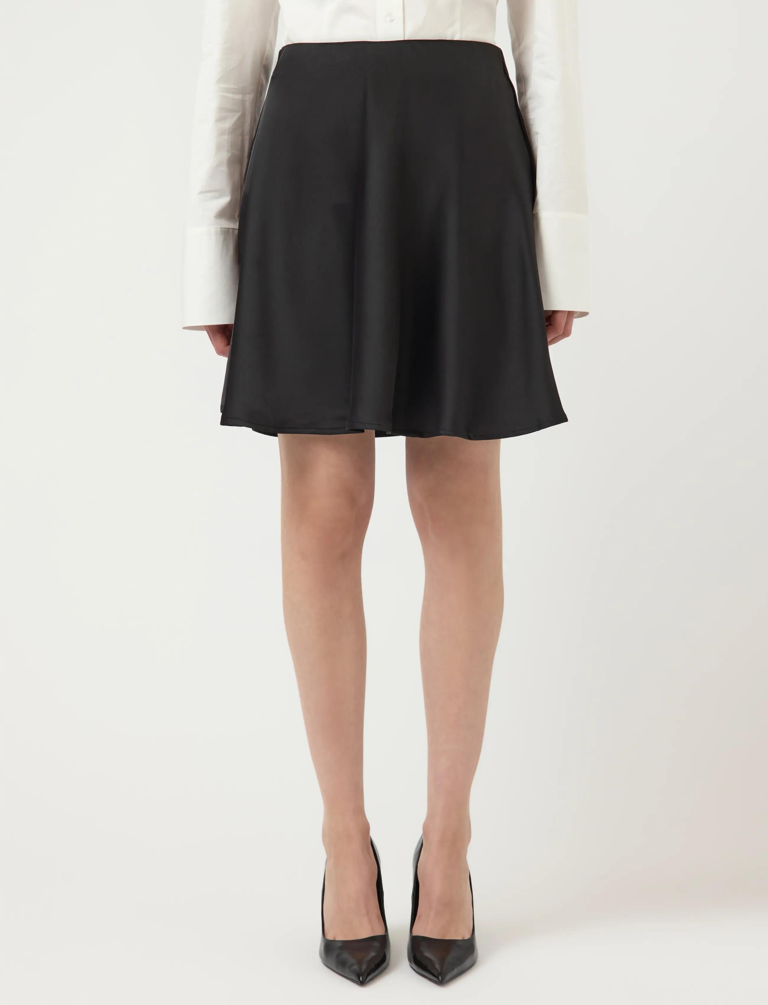 YAS YASPELLA HW VOLUME SHORT SKIRT S. NOOS - Röcke - BLACK / black