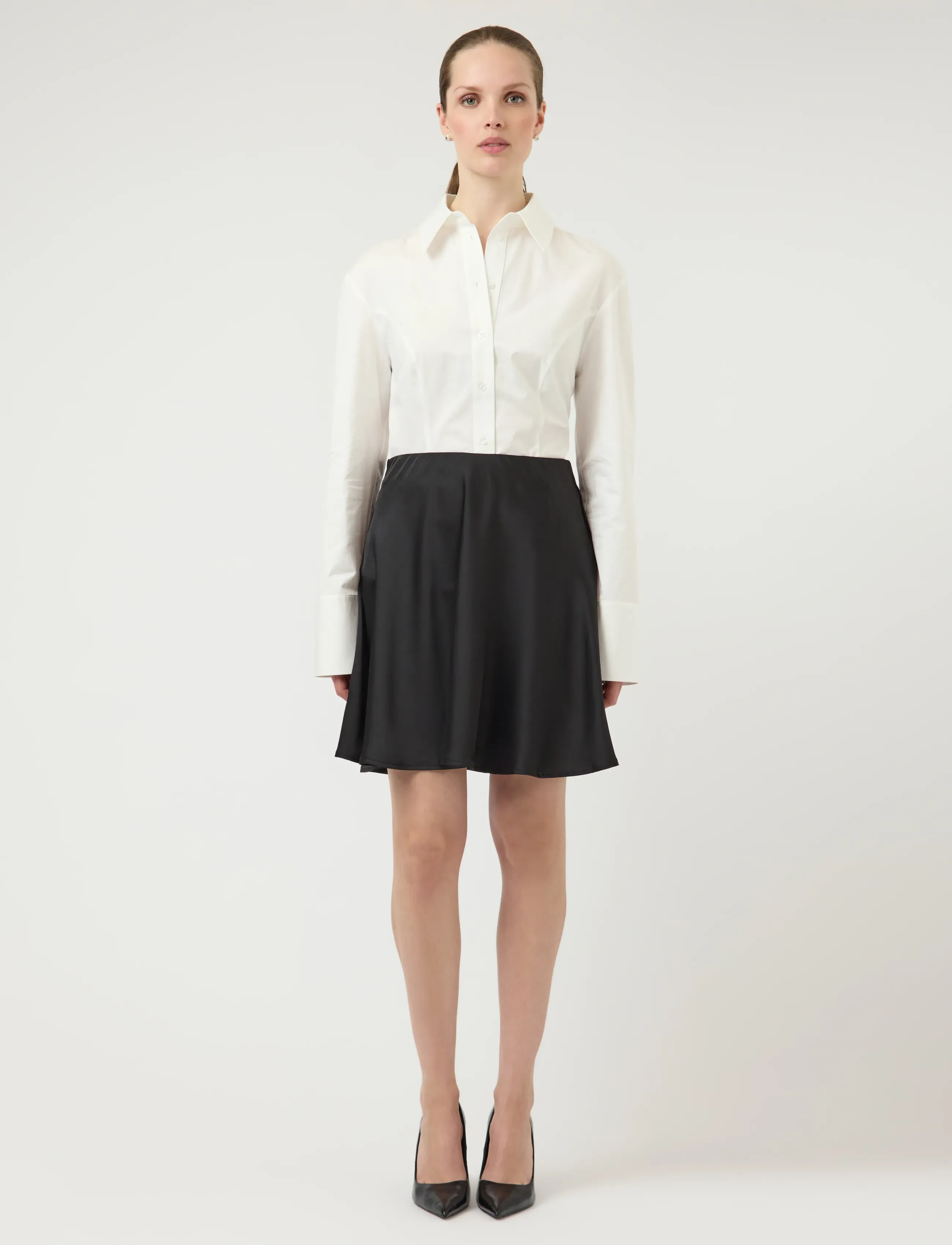 YAS - YASPELLA HW VOLUME SHORT SKIRT S. NOOS - kurze röcke - black - 4