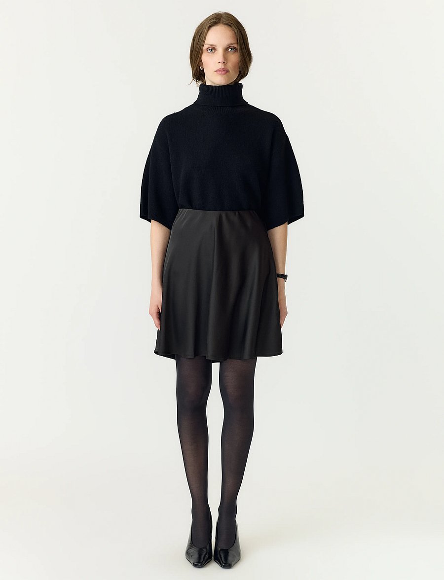 YAS - YASPELLA HW VOLUME SHORT SKIRT S. NOOS - kurze röcke - black - 4