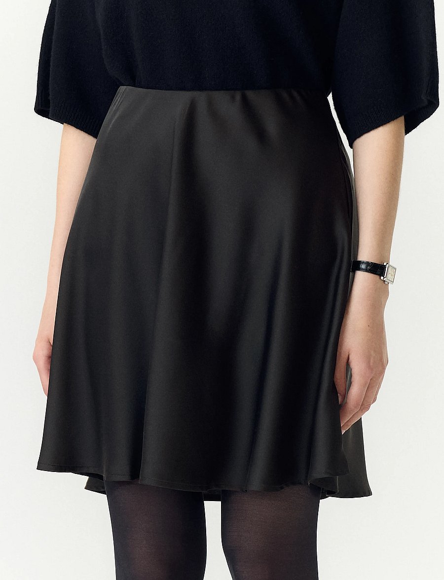 YAS - YASPELLA HW VOLUME SHORT SKIRT S. NOOS - kurze röcke - black - 5