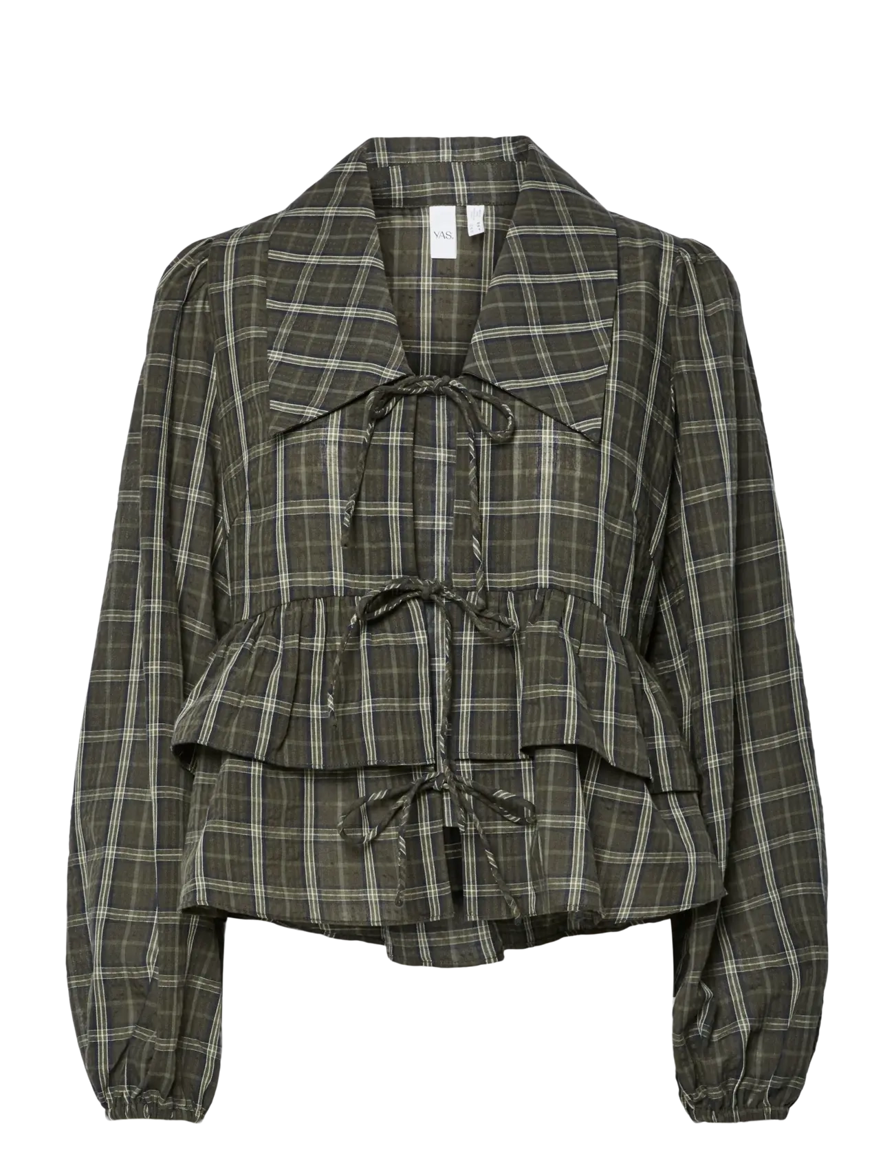 YAS YASCINNA LS TIE TOP - EX - YAS - FOREST NIGHT / khaki/green