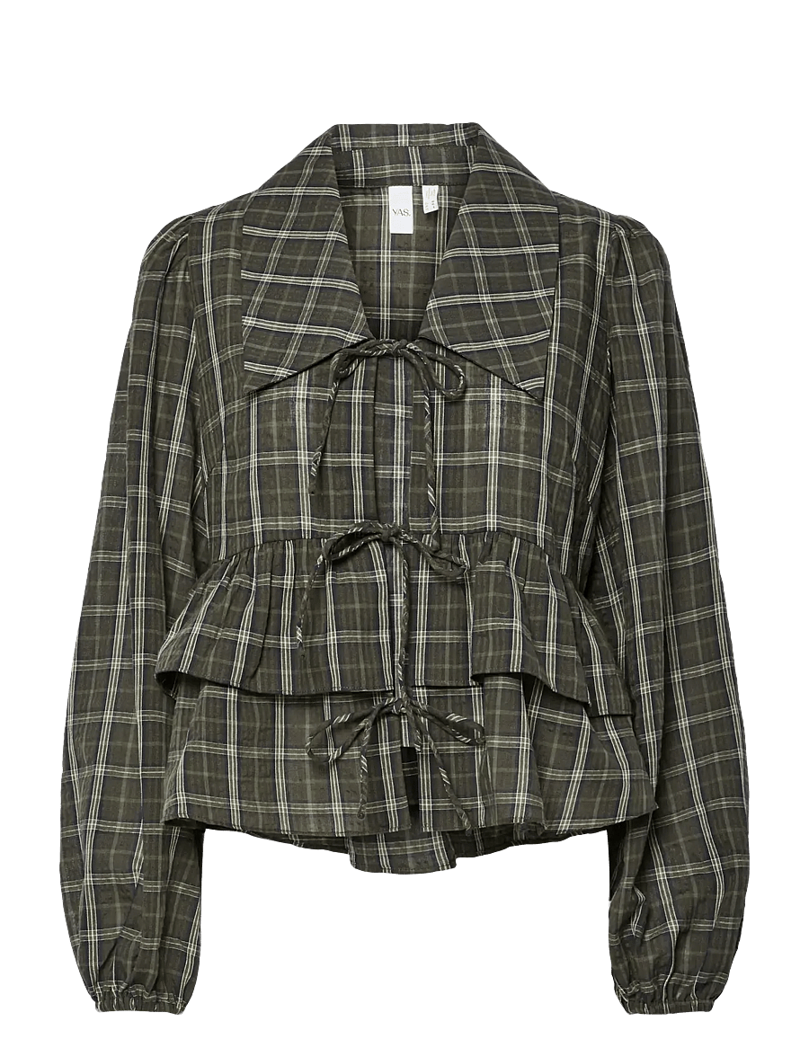 YAS - YASCINNA LS TIE TOP - EX - langärmelige blusen - forest night - 1