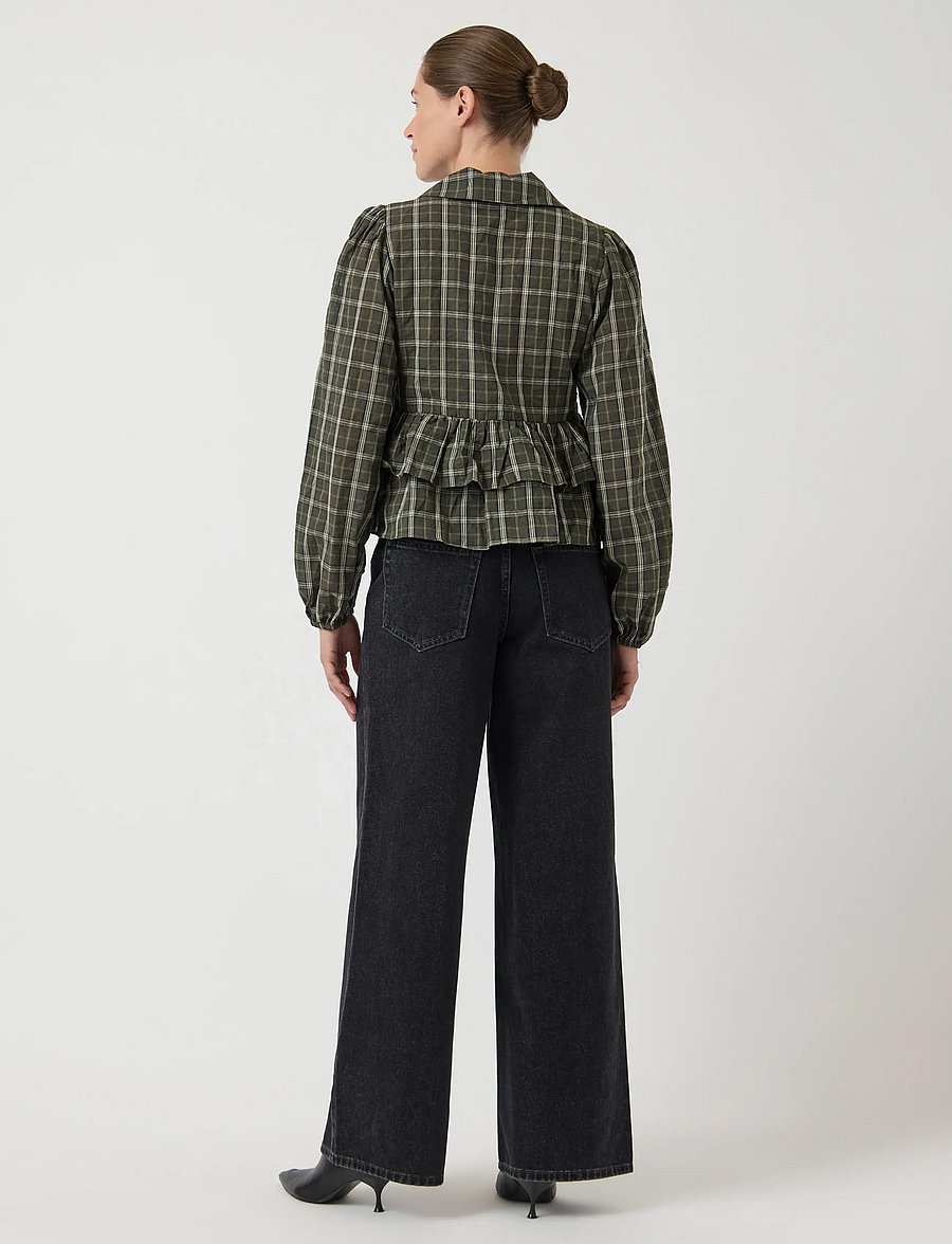 YAS - YASCINNA LS TIE TOP - EX - langärmelige blusen - forest night - 3