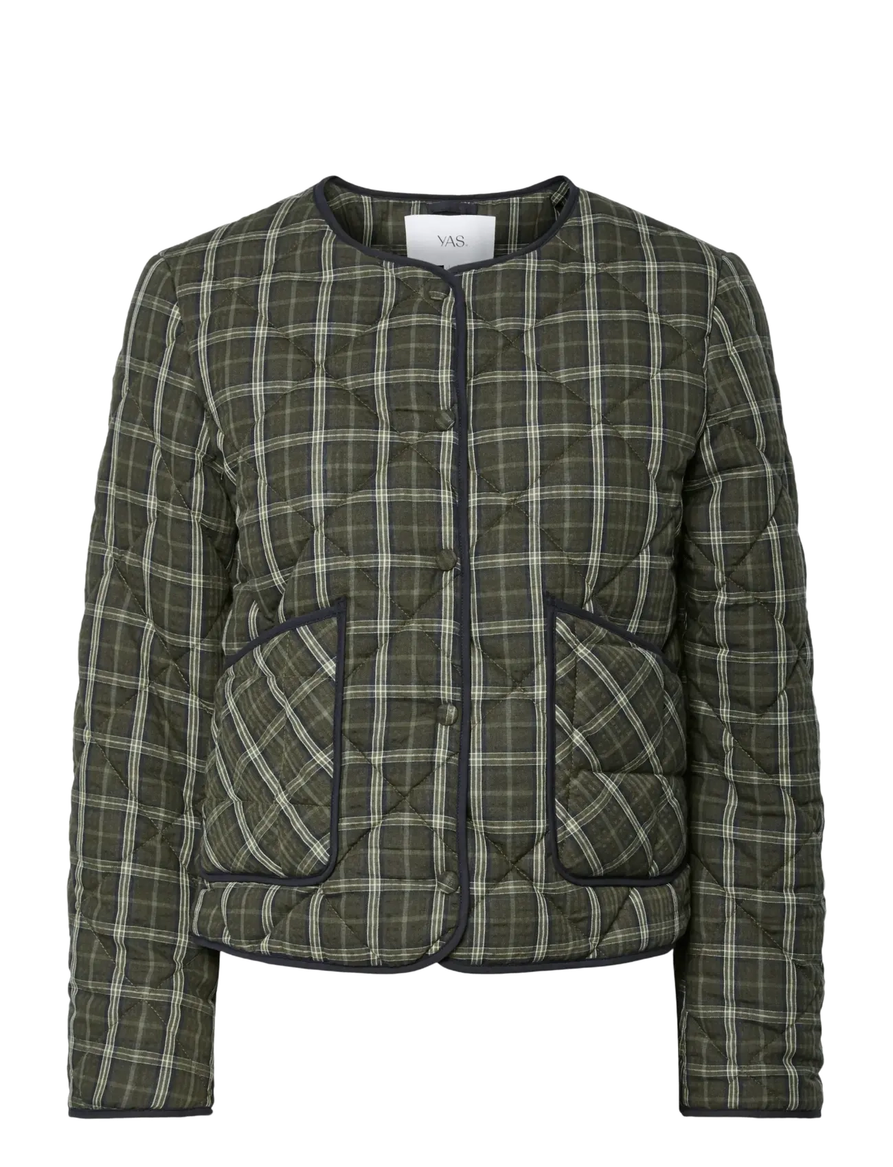 YAS Yascinna Ls Padded Jacket - Ex, 38, Green, Jakker > Quiltede Jakker, Dame