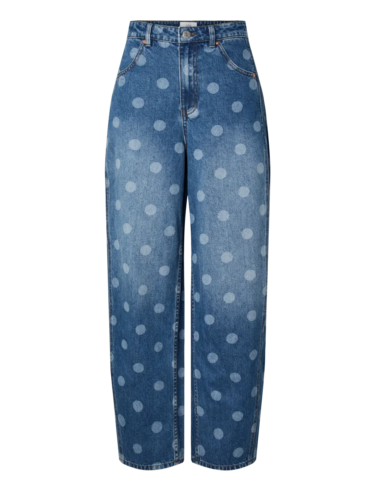 YAS YASLUA HW BARREL ANKLE JEANS - EX - Jeans - MEDIUM BLUE DENIM / blue