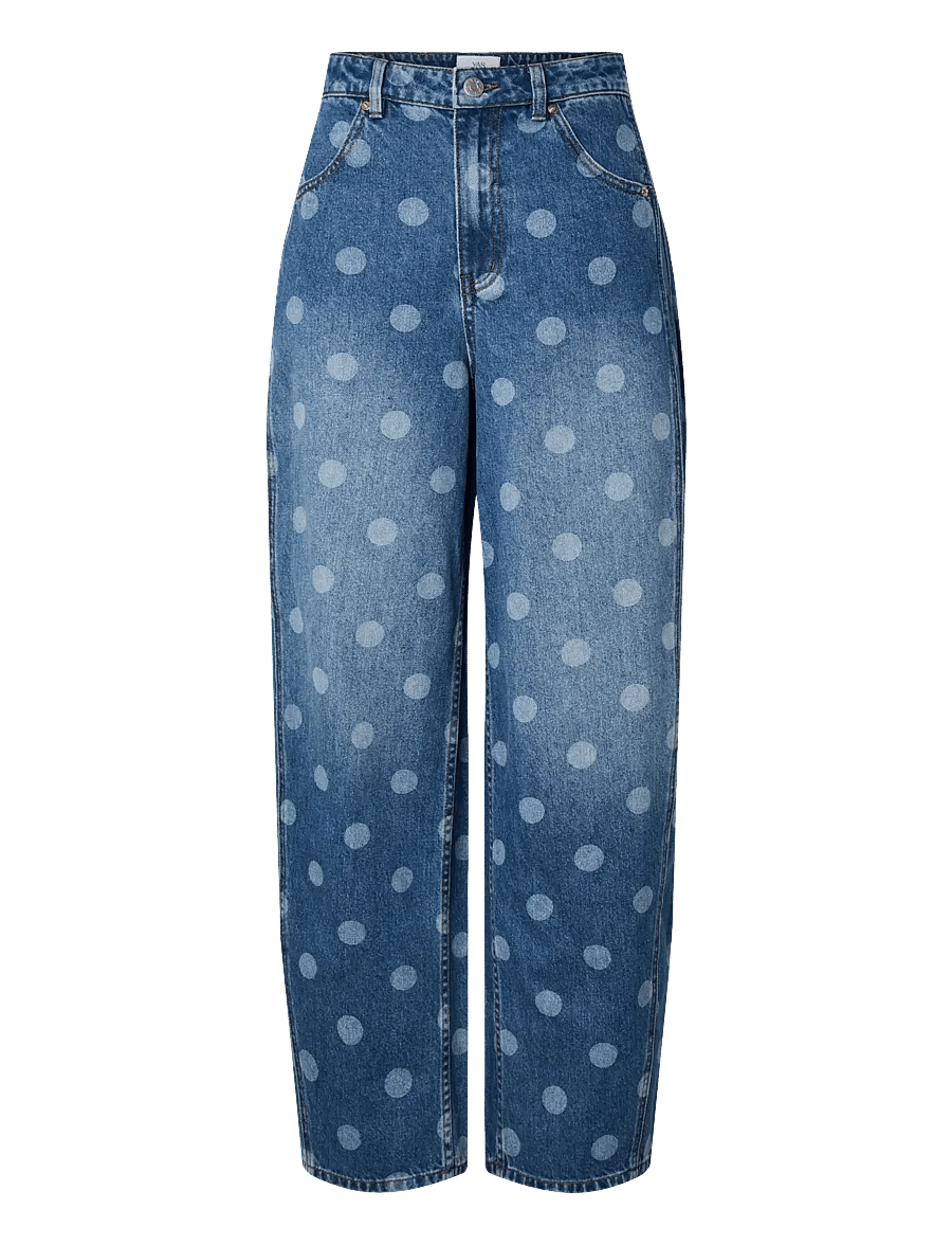 YAS - YASLUA HW BARREL ANKLE JEANS - EX - barrel jeans - medium blue denim - 1